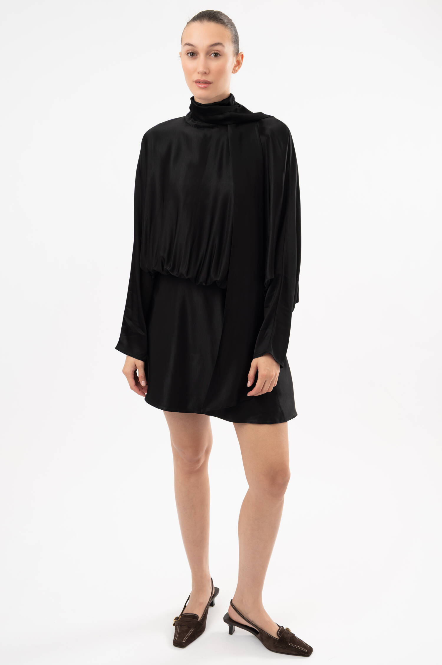 Minischlupfkleid in Schwarz