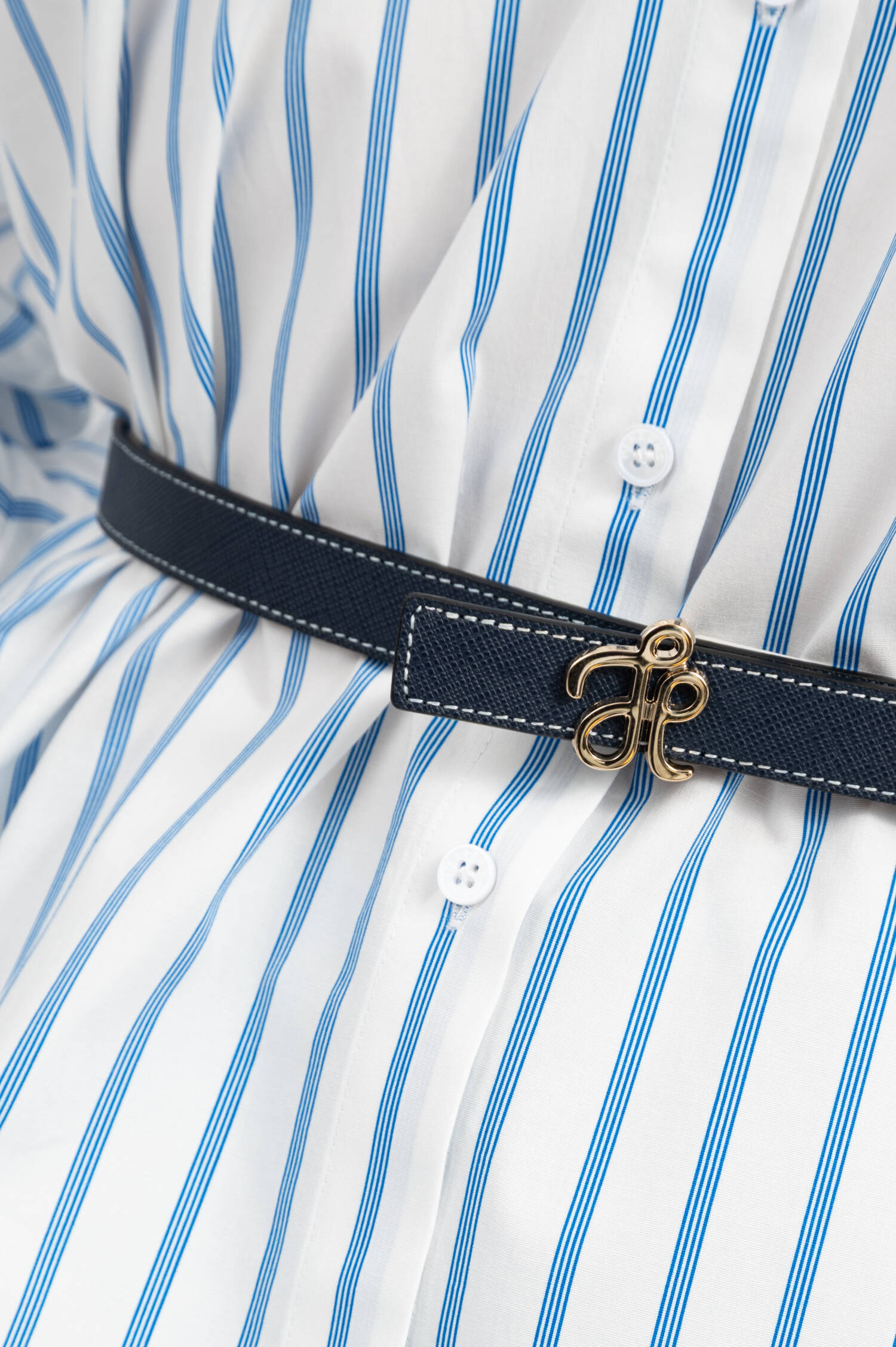 Saffianoleder Gürtel  in Blau