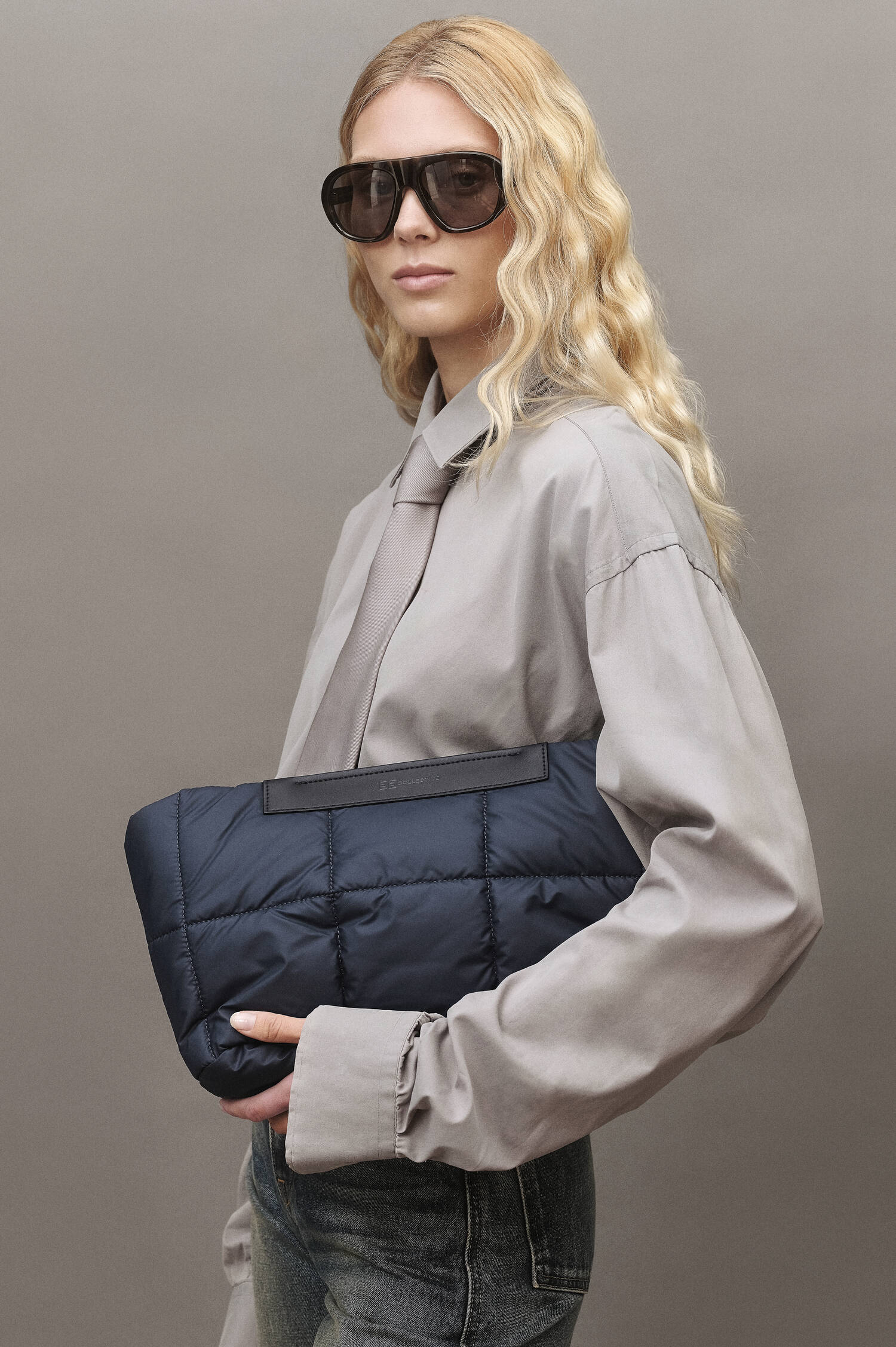 PORTER BASQUE CLUTCH in Dark Navy