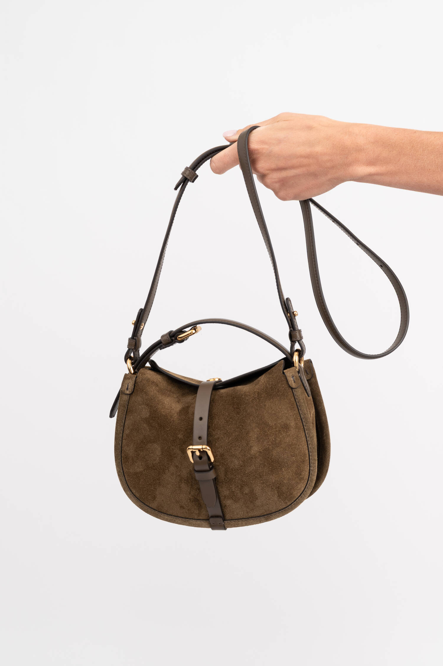 Small Suede Pony Bag in Olive Small Suede Pony Bag in Olive