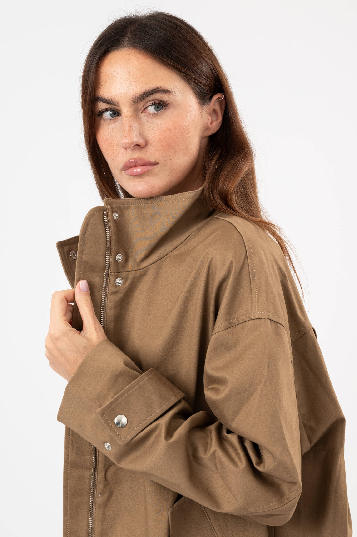 Baumwoll-Jacke in Braun Baumwoll-Jacke in Braun