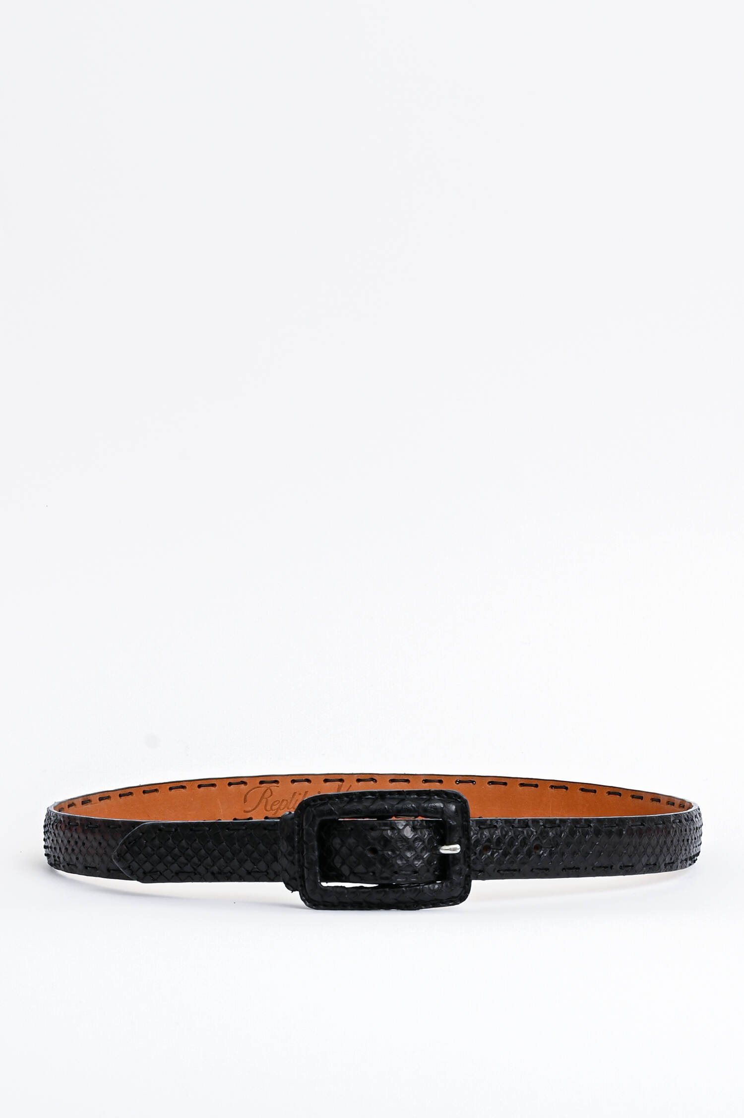 Gürtel PITONE aus Python-Leder in Schwarz