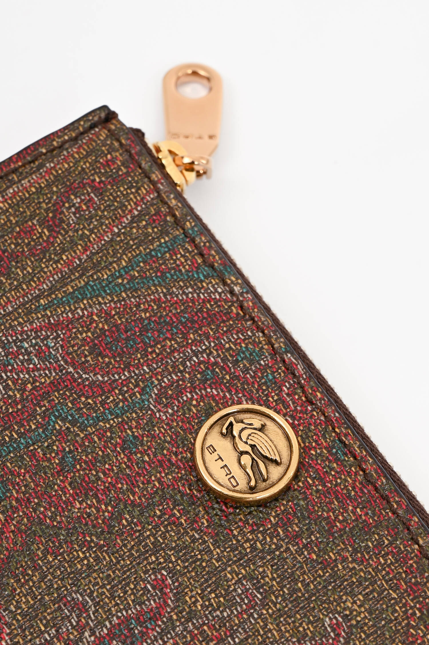 Kartenhalter mit Paisleymuster in Rot/Braun