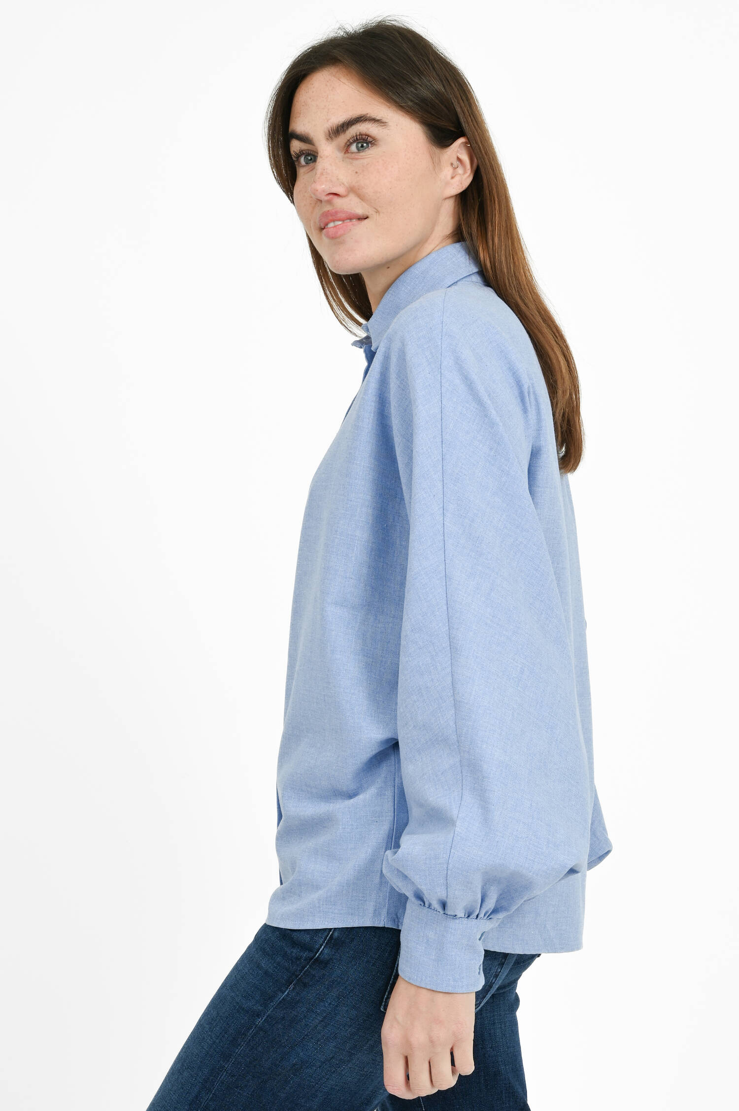 Flanellbluse in Light Blue Flanellbluse in Light Blue