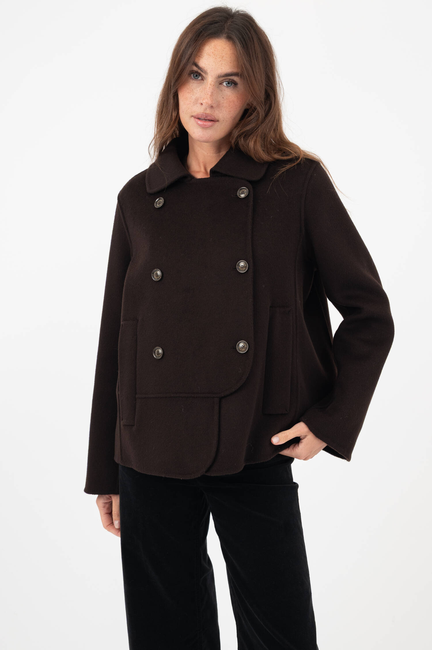 Woll-Cashmere-Jacke LUGANO in Braun Woll-Cashmere-Jacke LUGANO in Braun
