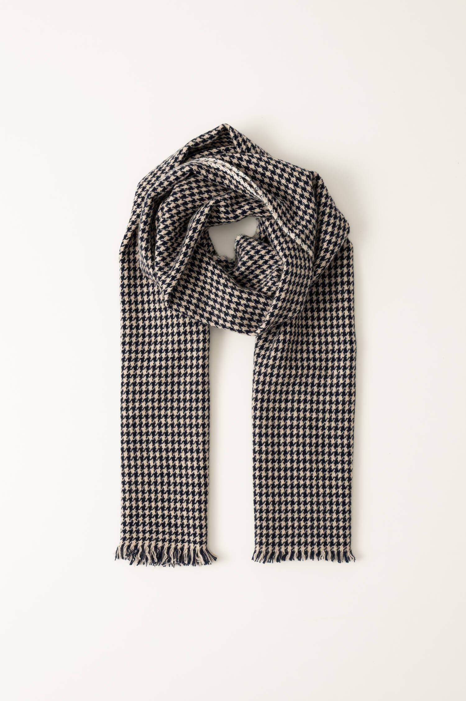 Cashmere-Schal in Blau/Beige Cashmere-Schal in Blau/Beige