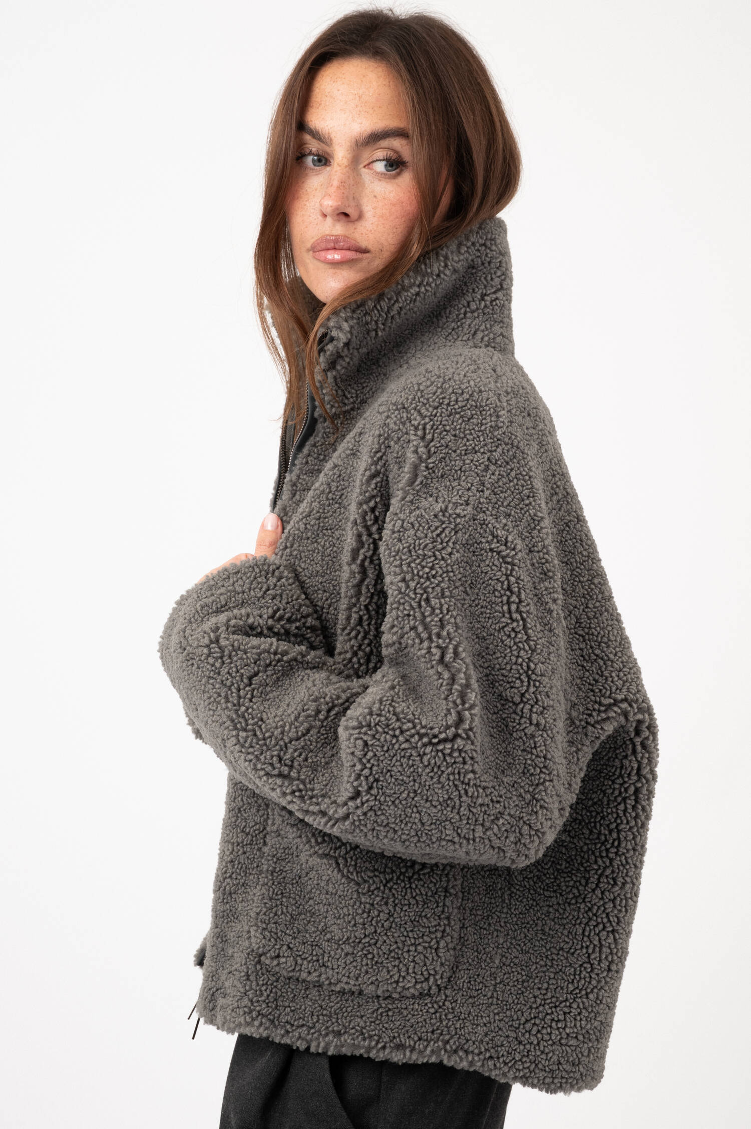 Teddy-Jacke YOGI in Grau Teddy-Jacke YOGI in Grau