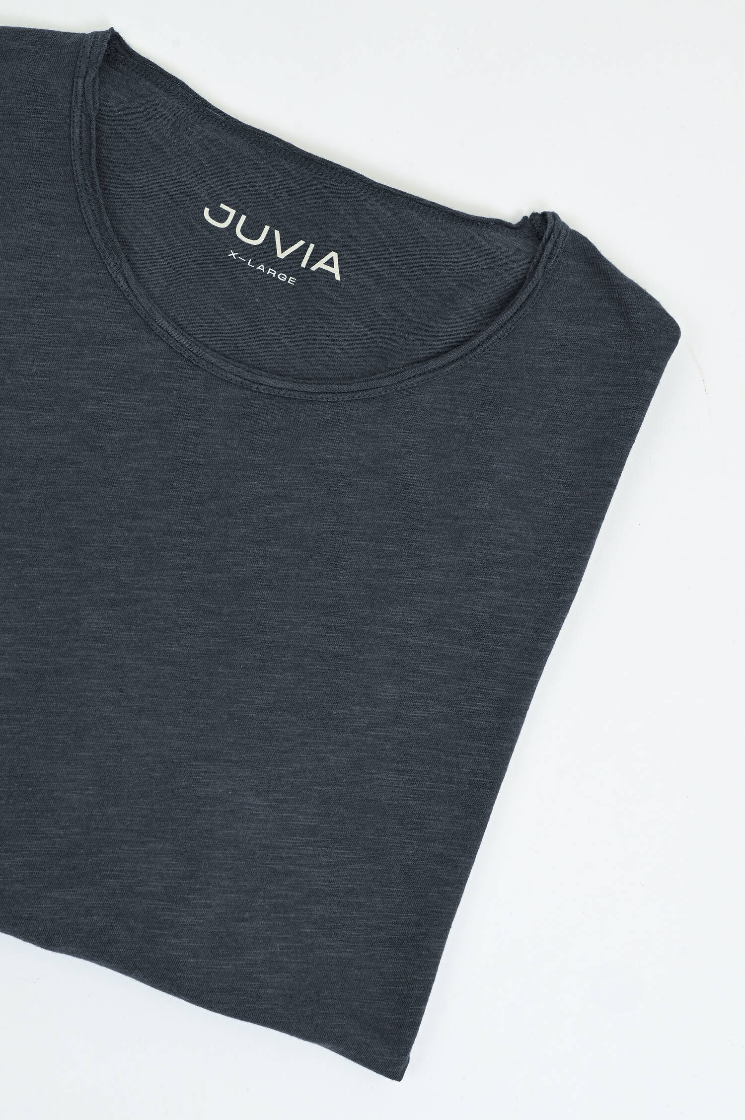  T-Shirt aus Baumwoll-Viskose-Mix in Dark Grey