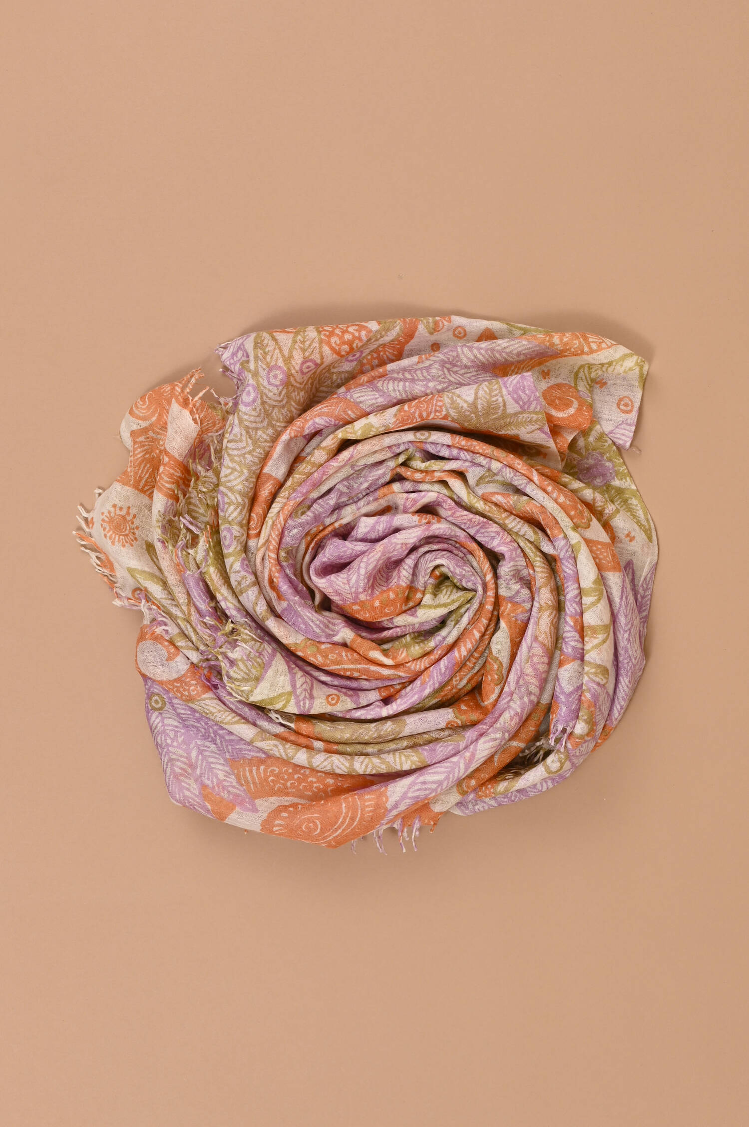 Wollschal INKE in Papaya