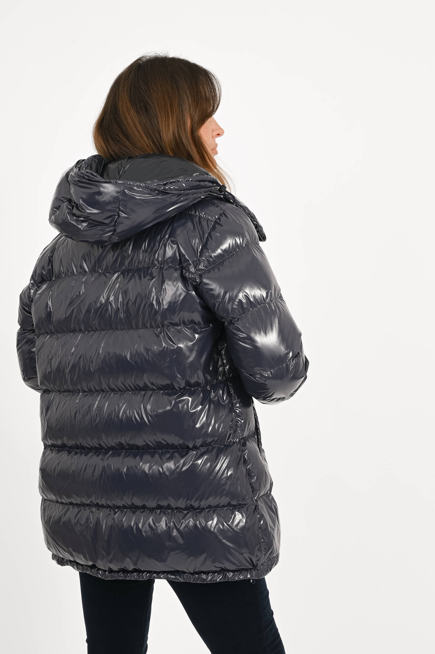 Glänzender Daunen-Kurzmantel PIUMIN in Blue Glänzender Daunen-Kurzmantel PIUMIN in Blue