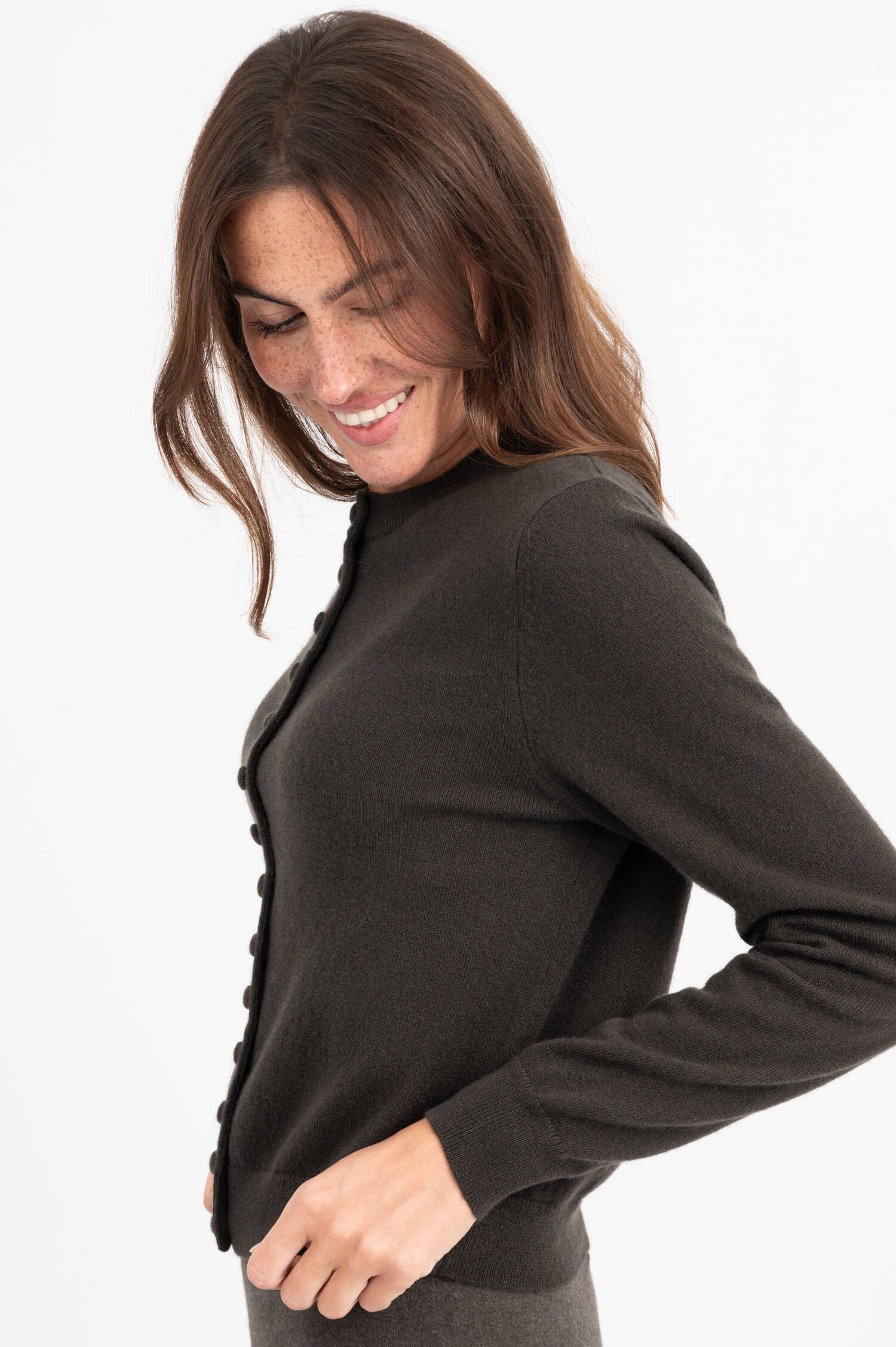 Cashmere-Cardigan WILONA in Taupe Cashmere-Cardigan WILONA in Taupe