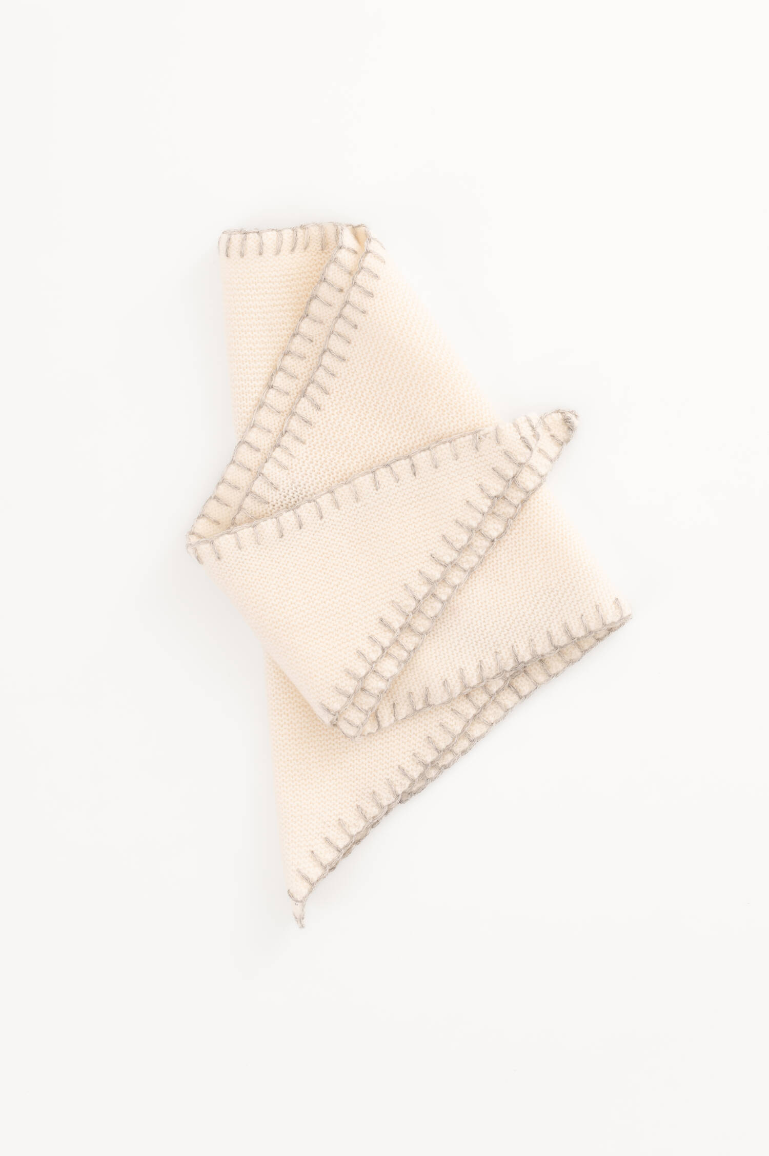 Woll-Cashmere-Dreieckstuch in Beige Woll-Cashmere-Dreieckstuch in Beige