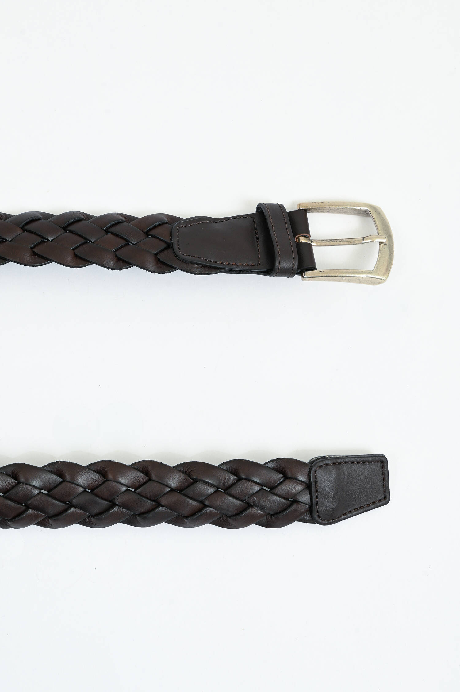 Handgeflochtener Gürtel in Dunkelbraun