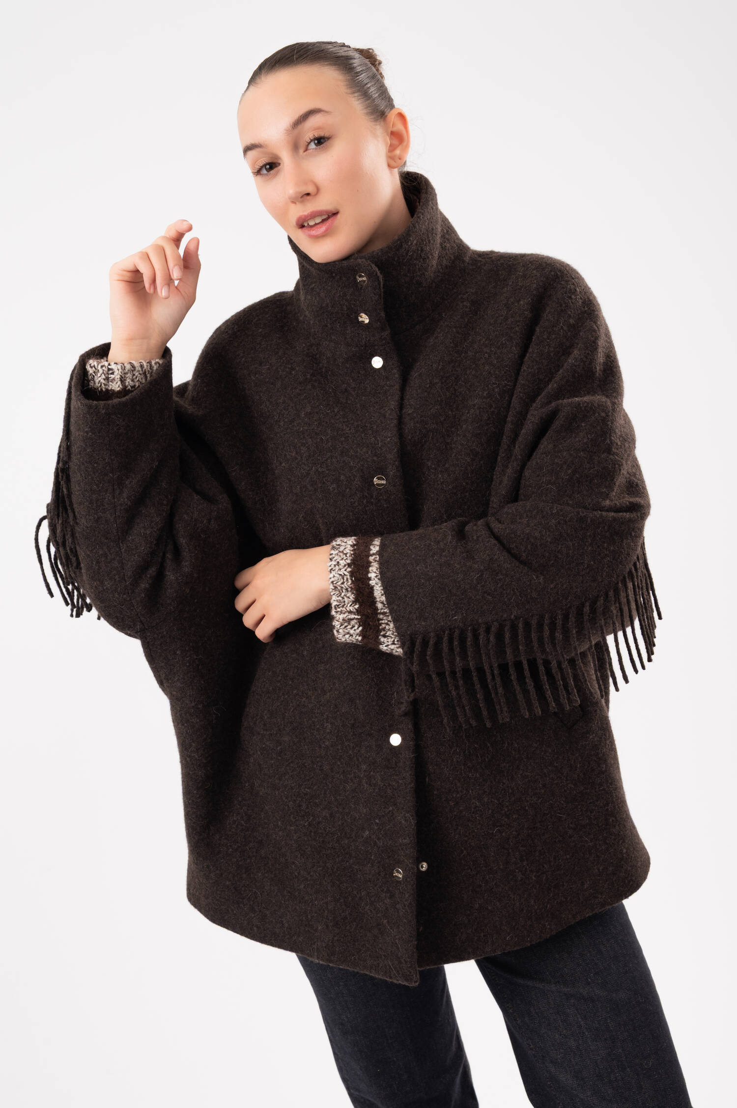 Woll-Mix-Jacke in Braun Woll-Mix-Jacke in Braun