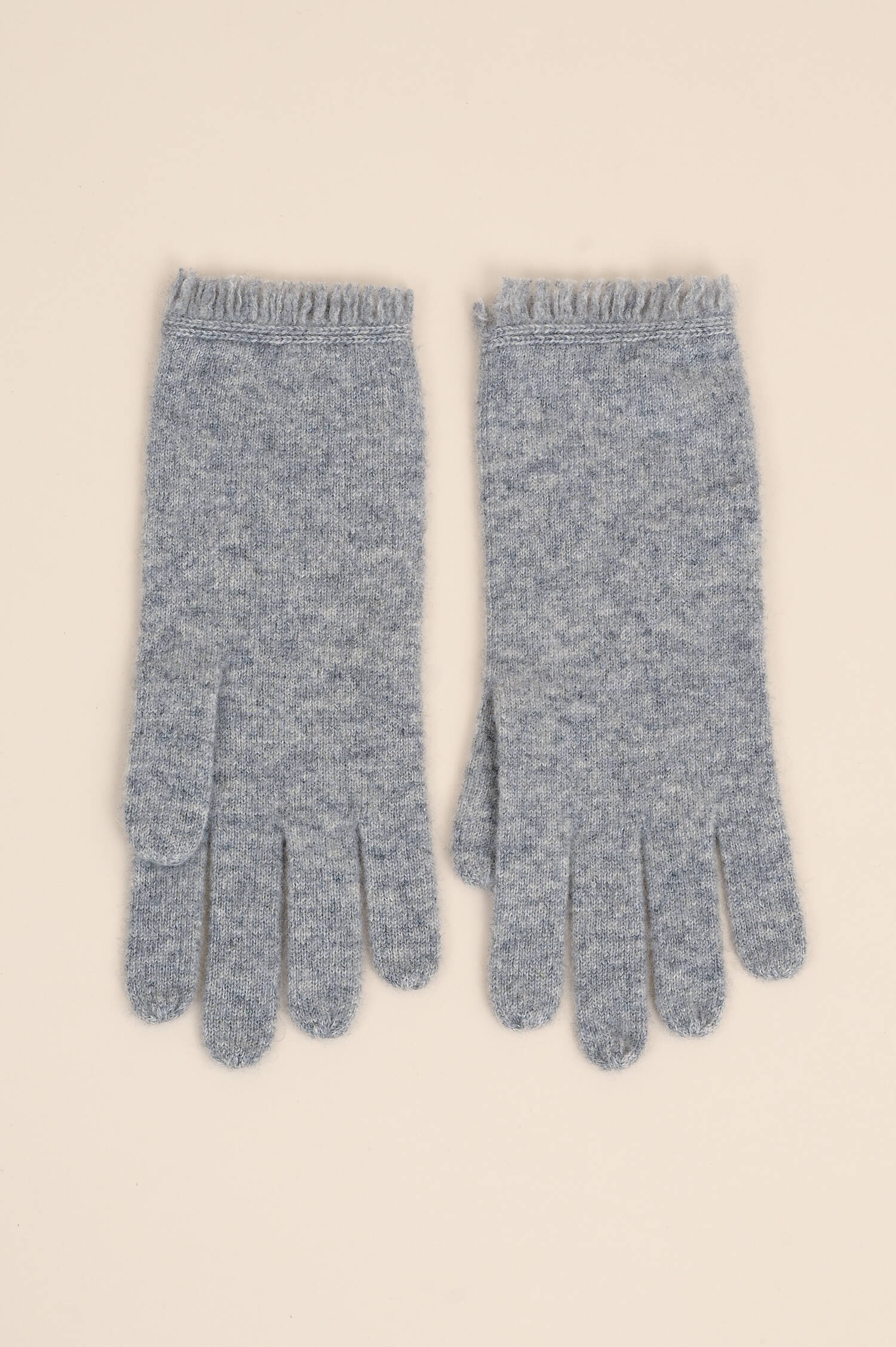 Cashmere Handschuhe in Hellgrau