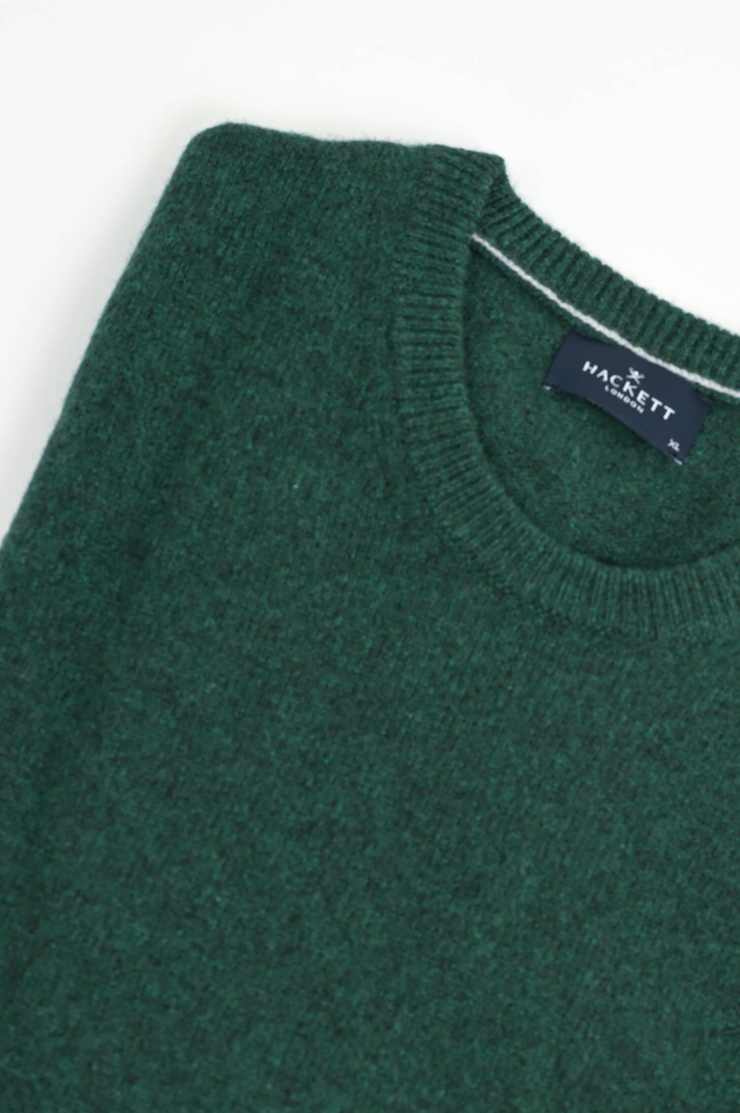 Pullover aus Lammwolle in Dunkelgrün