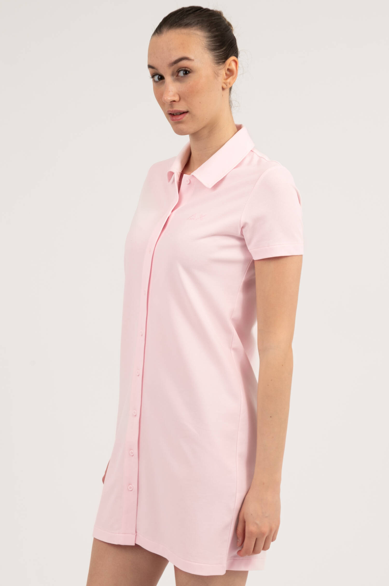 Pique Kleid in Hellrosa