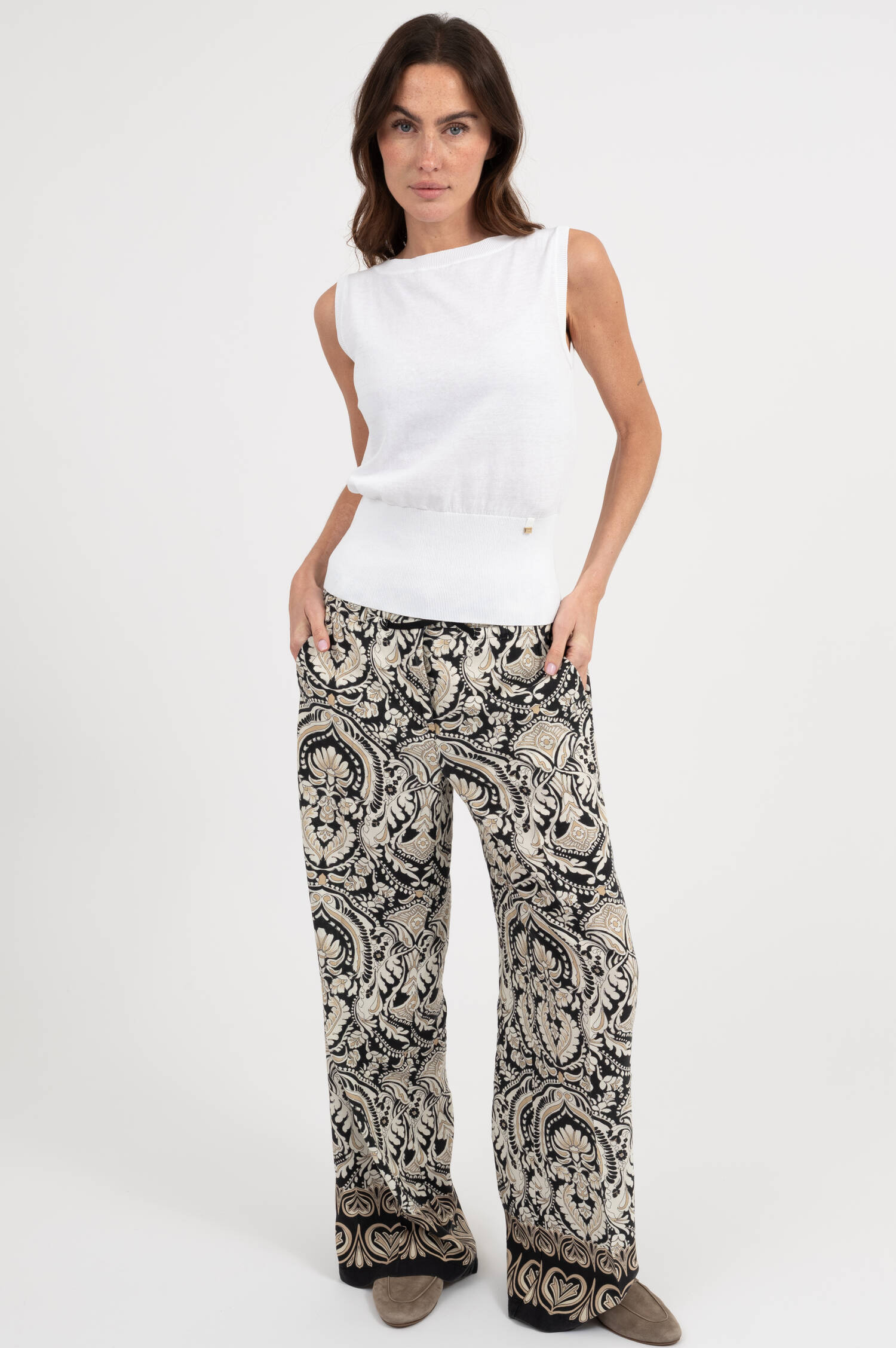 Feinstrick Top in Weiß