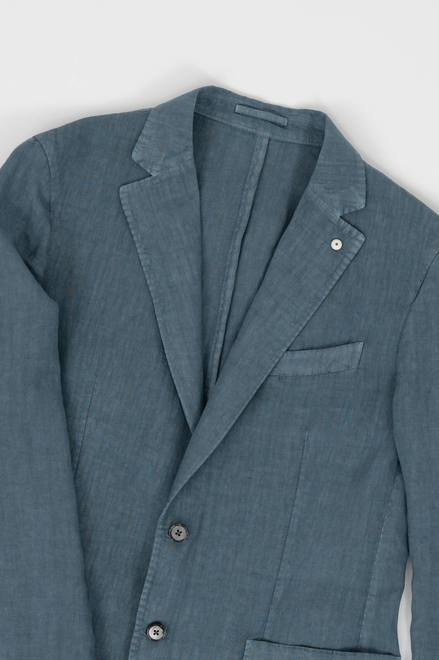 Leinen Sakko in Jeansblau