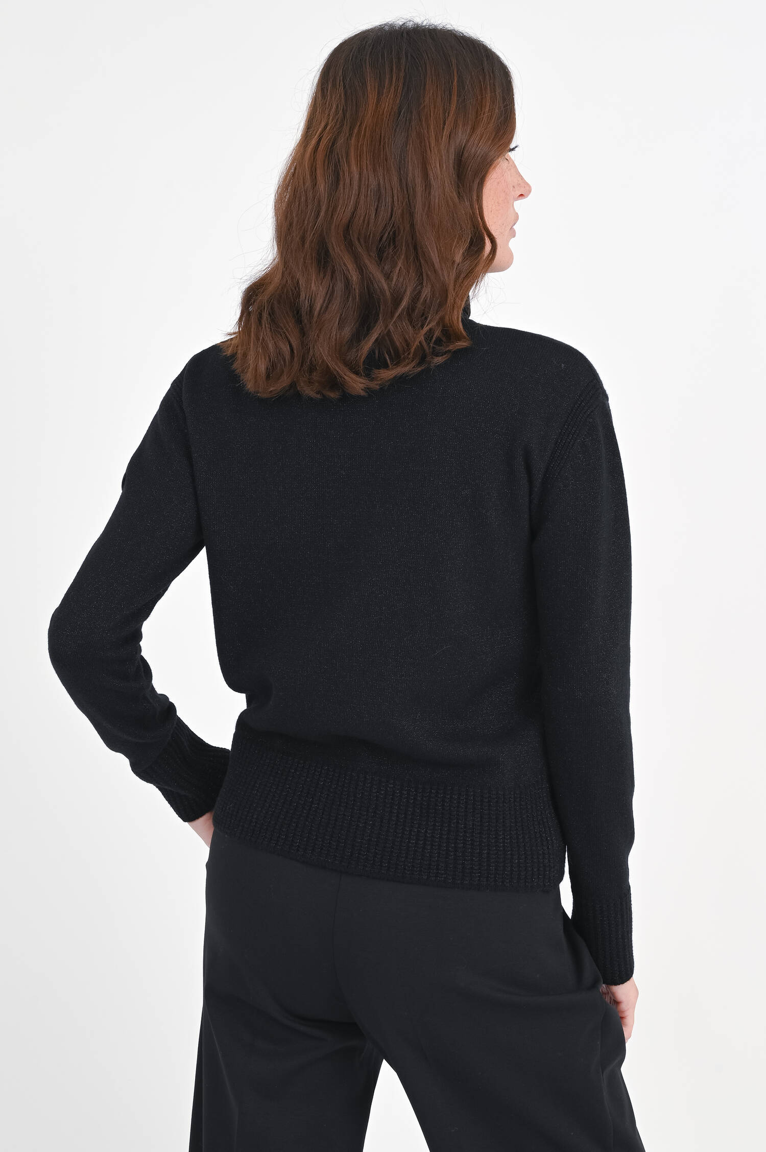 Rollkragen mit Glitzer in Schwarz Rollkragen mit Glitzer in Schwarz