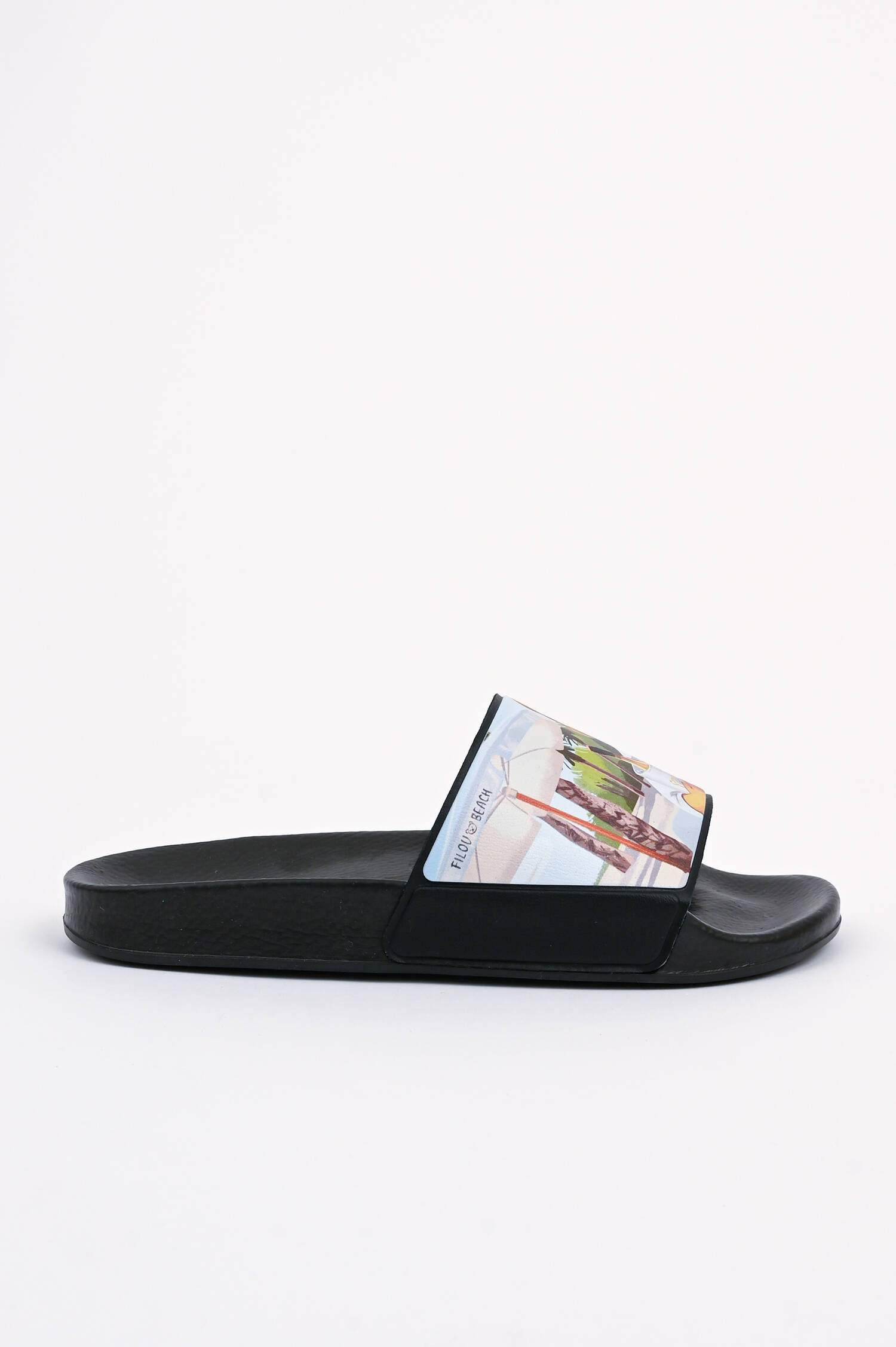 Slipper FILOU mit Bären-Motiv in Schwarz Slipper FILOU mit Bären-Motiv in Schwarz