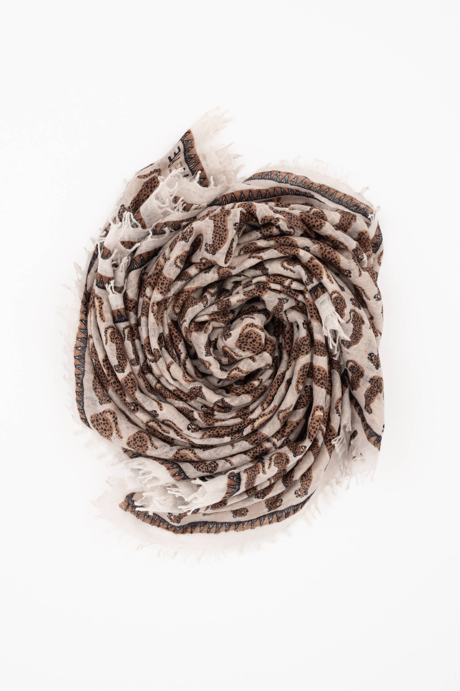 Woll-Schal PLEOSI in Beige/Braun Woll-Schal PLEOSI in Beige/Braun