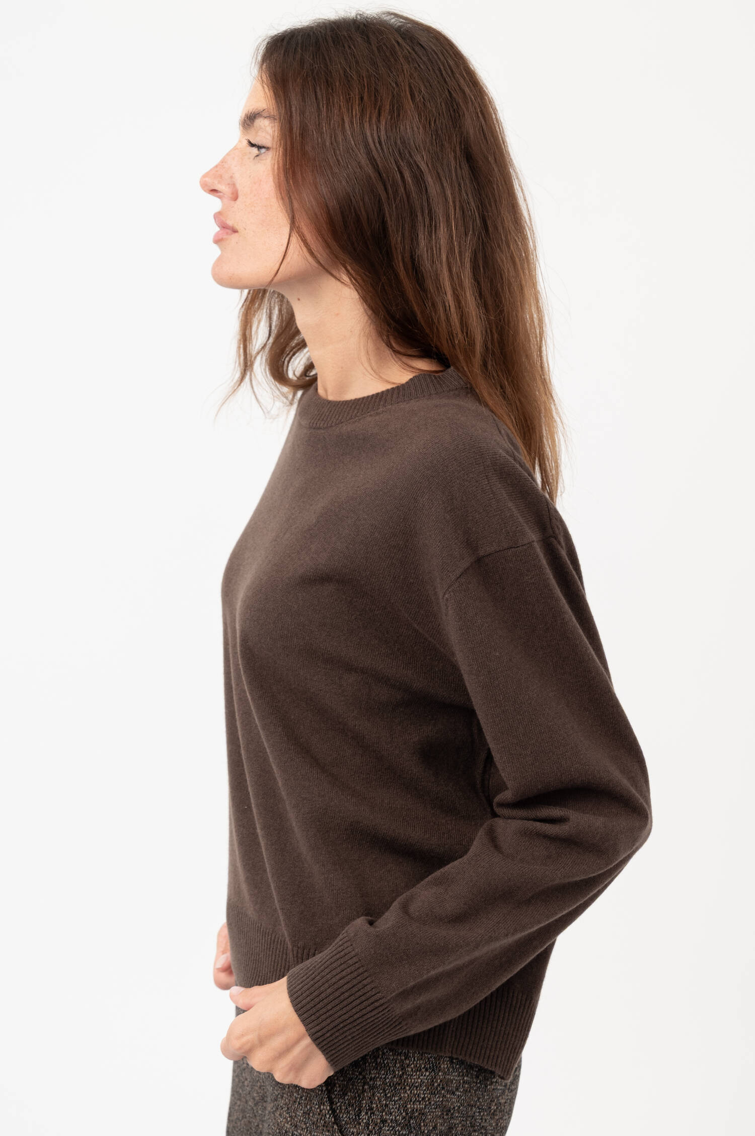 Woll-Pullover COSMOS in Braun Woll-Pullover COSMOS in Braun