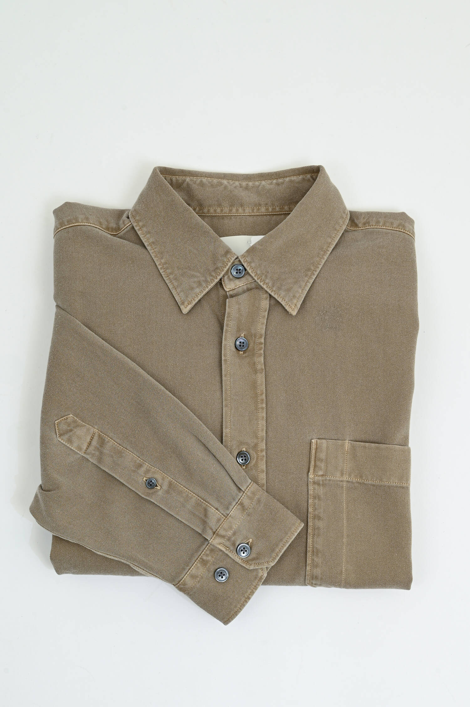 Overshirt mit aufgesetzter Tasche in Rock Beige