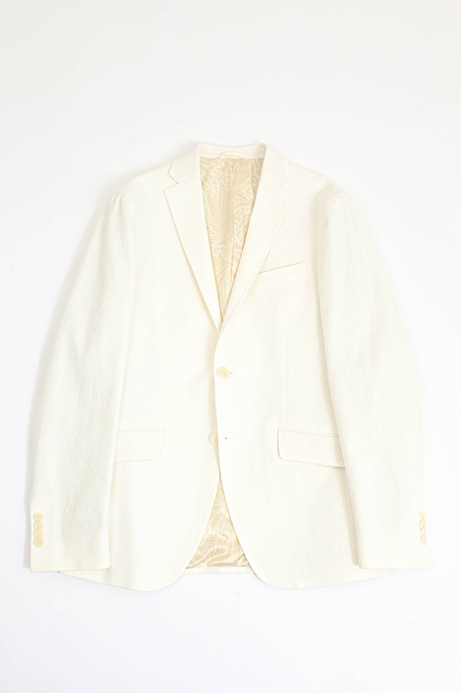 Gemustertes Jaquard Sakko in Creme