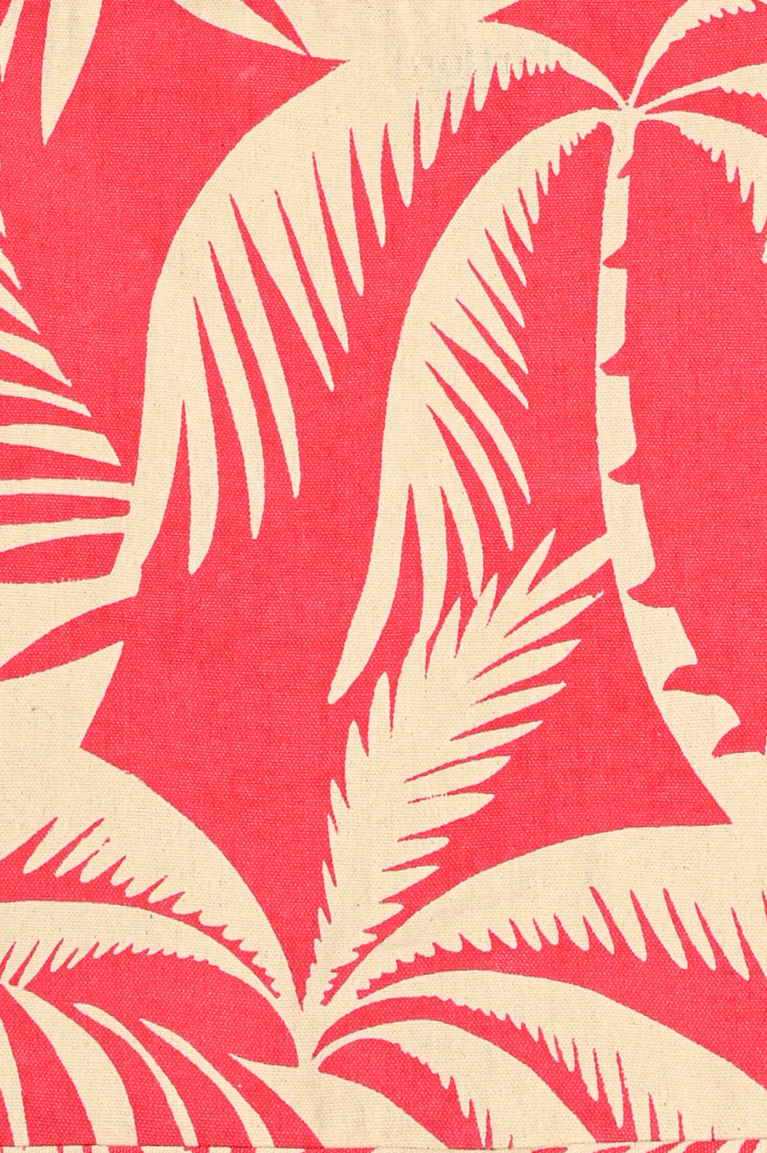 Tasche mit Palmen-Muster in Rot/Natur Tasche mit Palmen-Muster in Rot/Natur