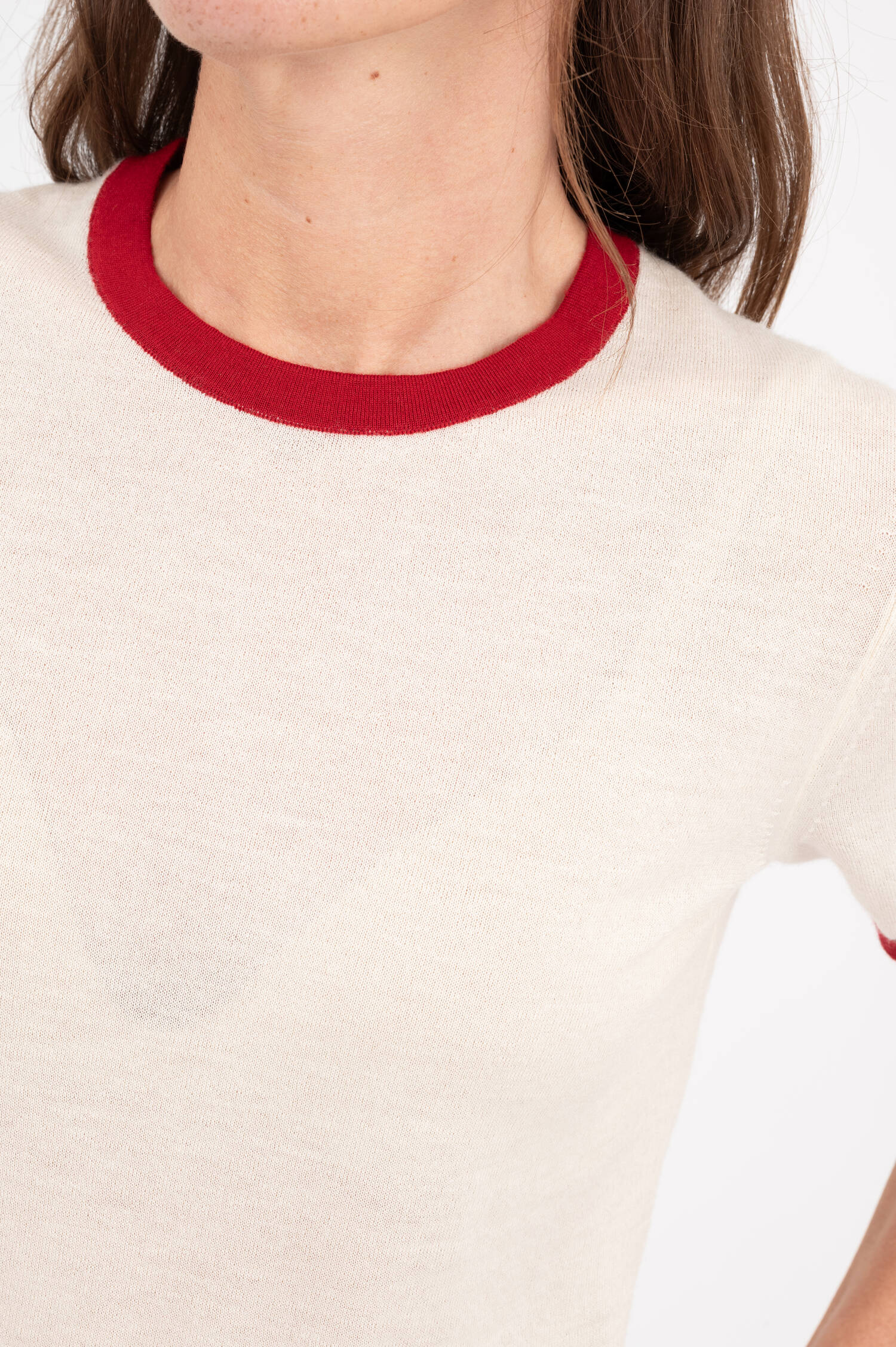 Cashmere T-Shirt AIRY in Creme