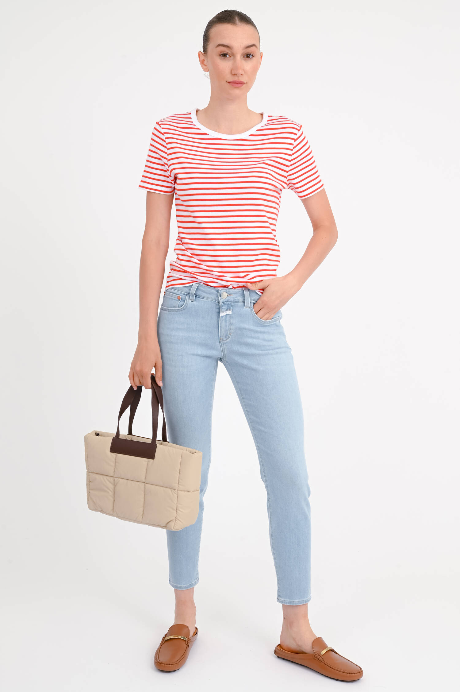 Gestreiftes Shirt KARLI in Rot/Weiß