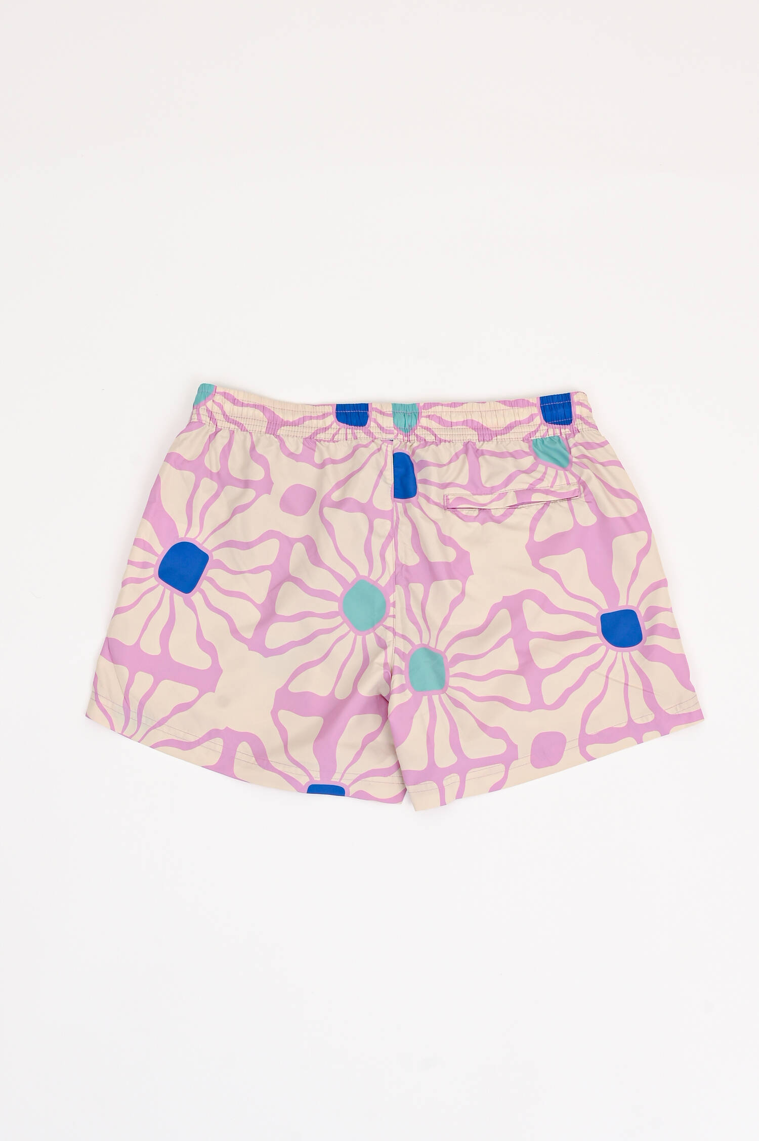 Badehose mit Seventies-Print in Multicolor