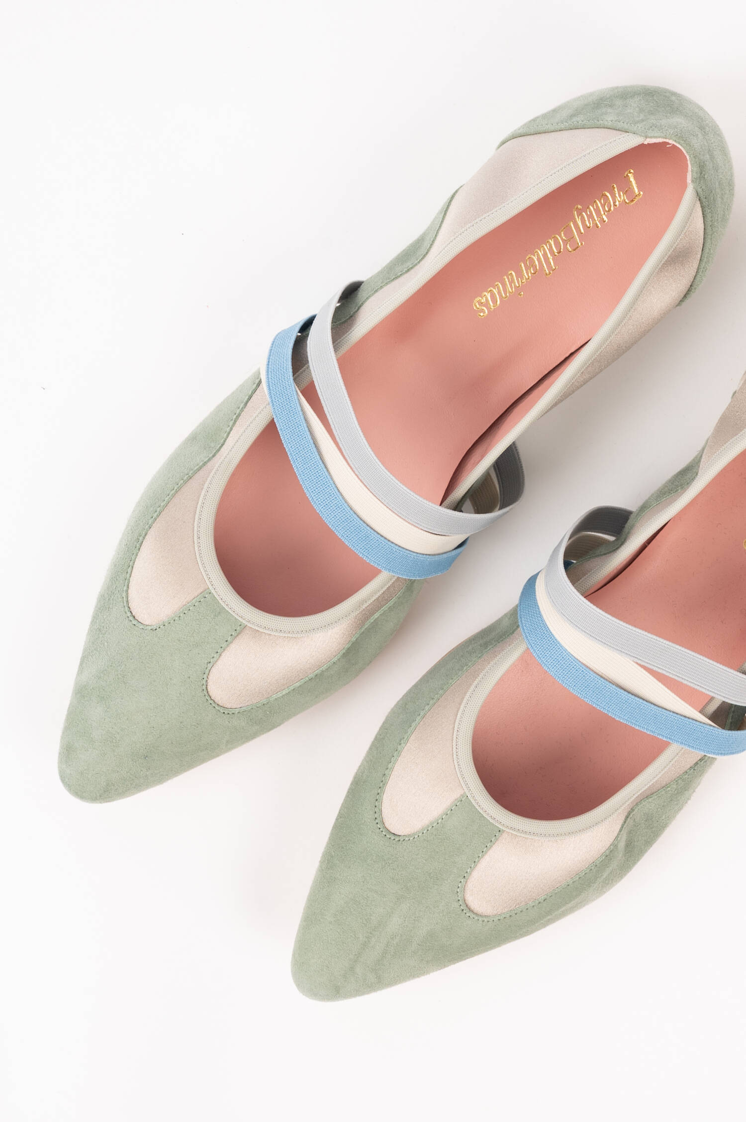 Veloursleder Ballerina in Mint Veloursleder Ballerina in Mint