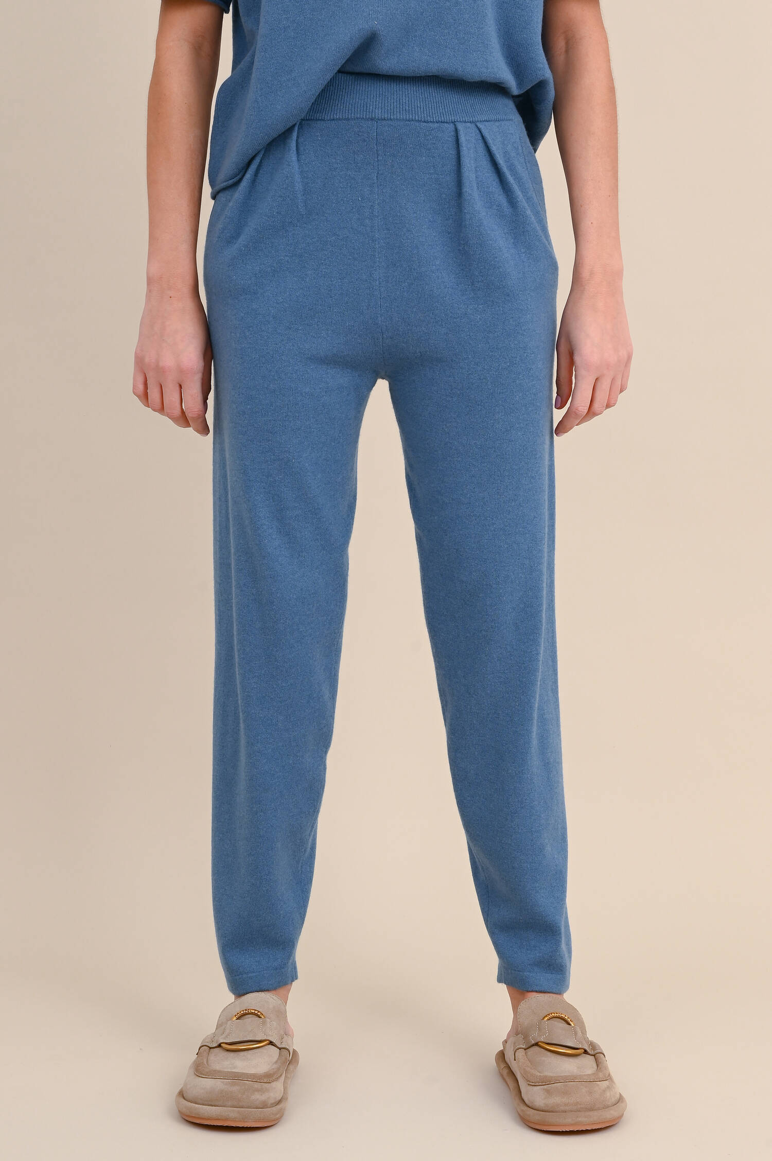 Cashmere Hose JO in Mittelblau