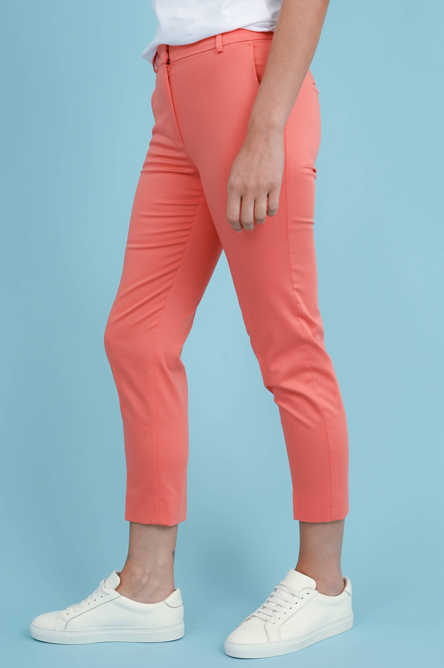 Hose LINCE in Satin-Optik in Apricot