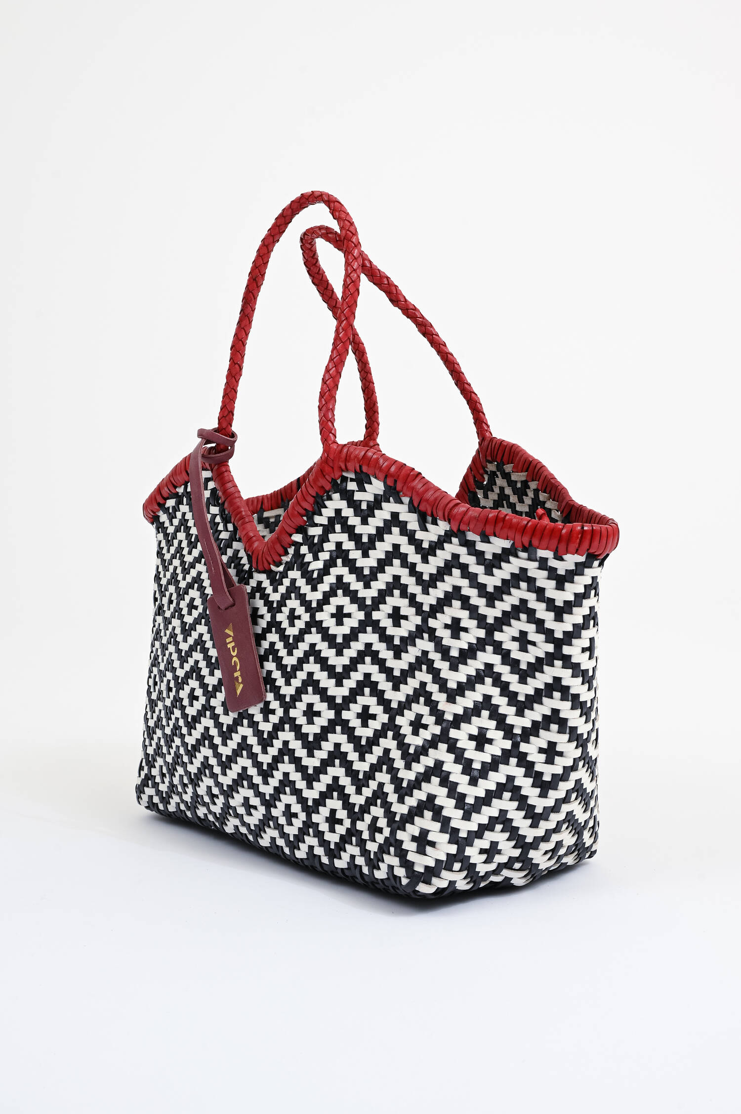 Shopper NERUDA in Schwarz/Weiß/Rot