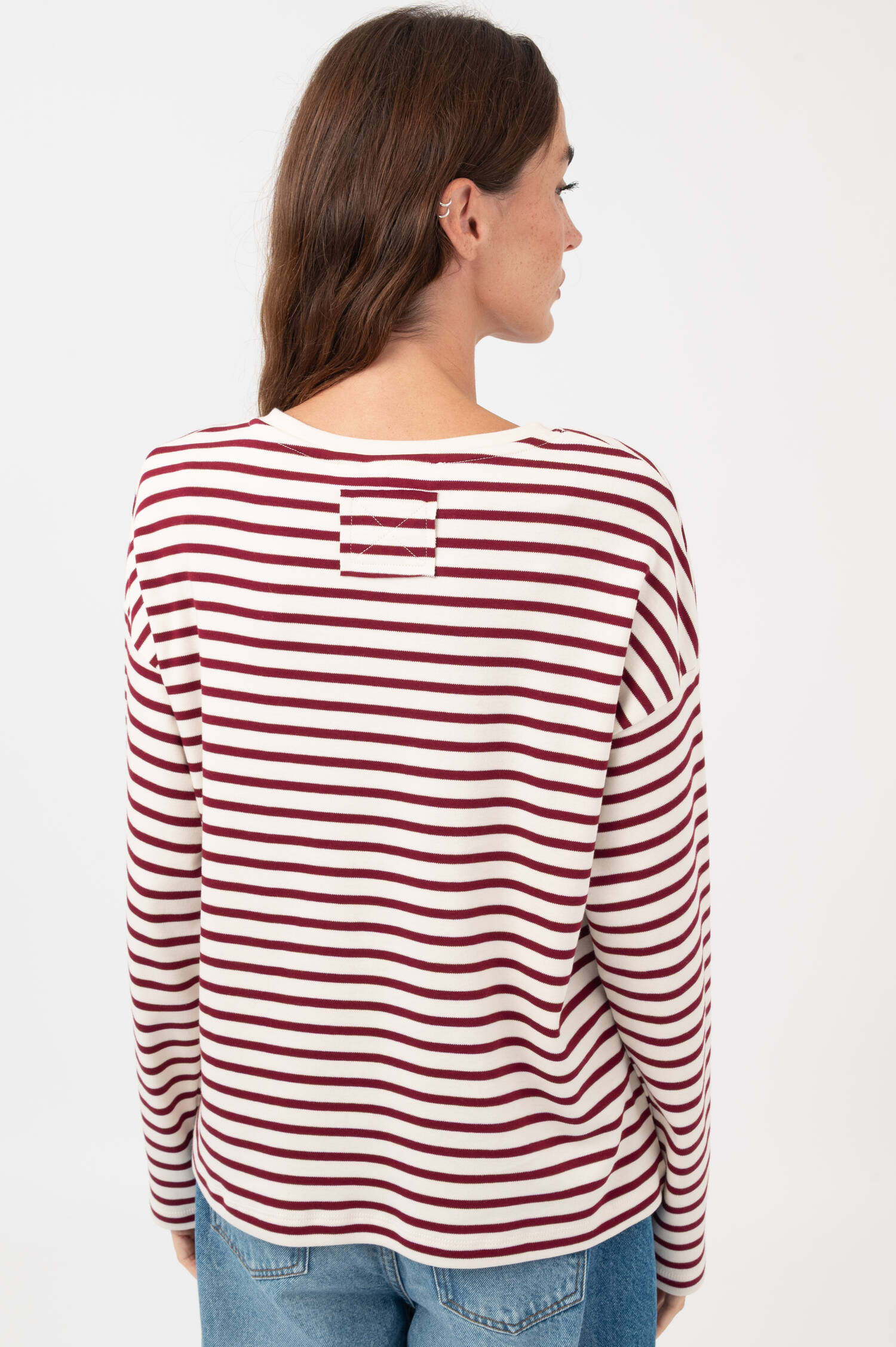 Ringel Shirt WHATEVER in Burgundy/Off-White