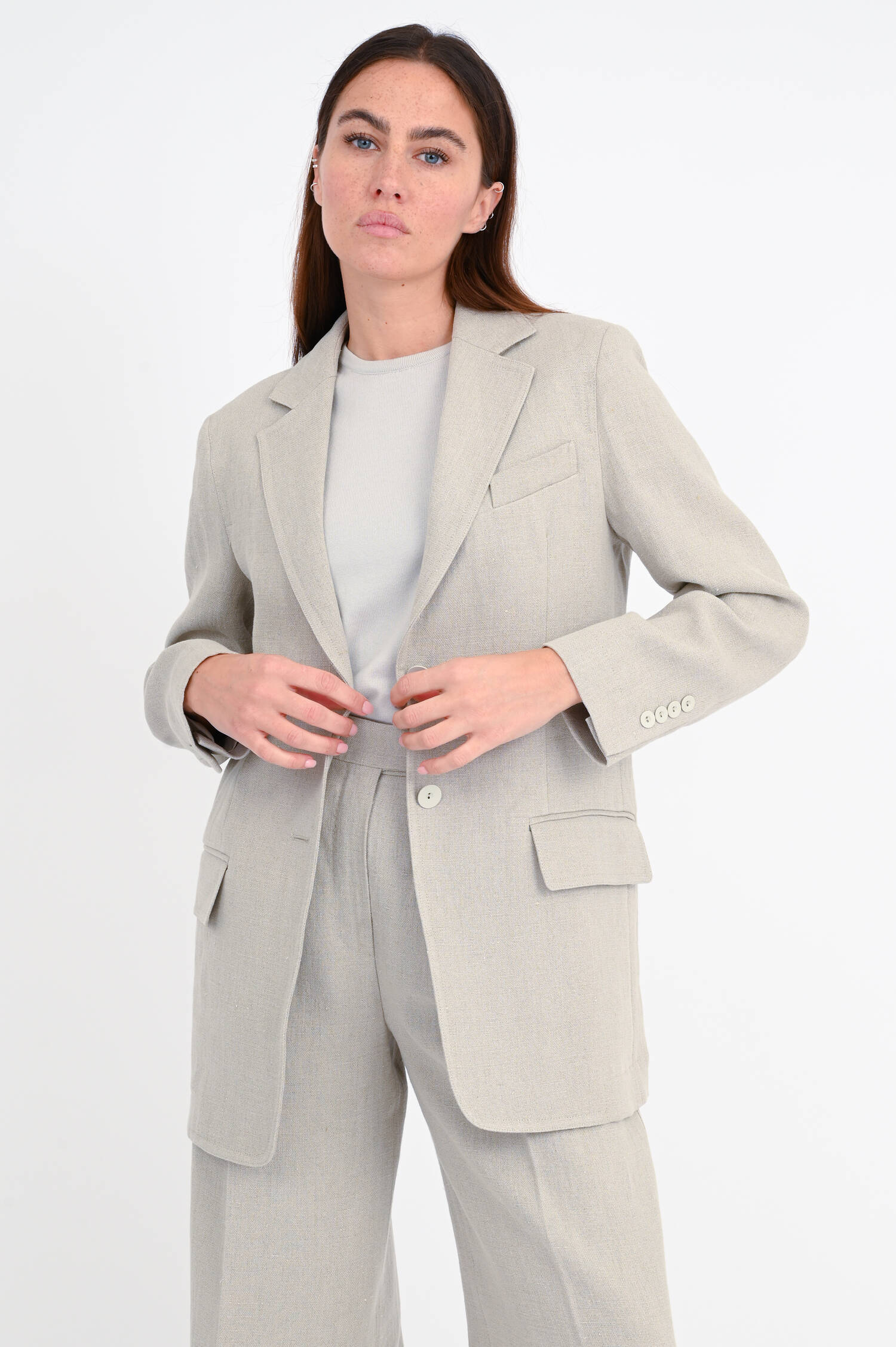 Blazer ADELCHI aus Leinen in Beige