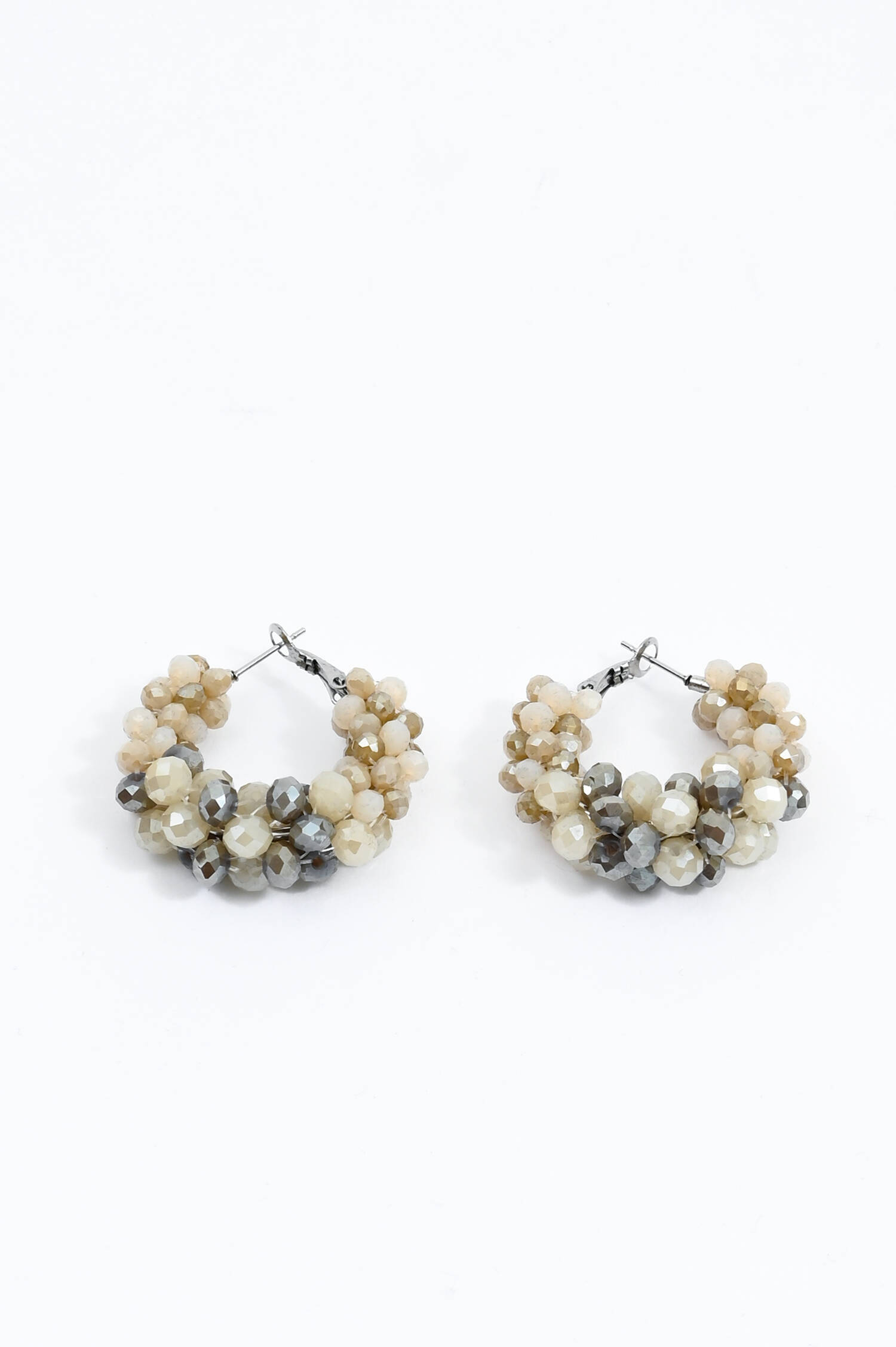 Creolen mit Kristallen in Opal White Creolen mit Kristallen in Opal White