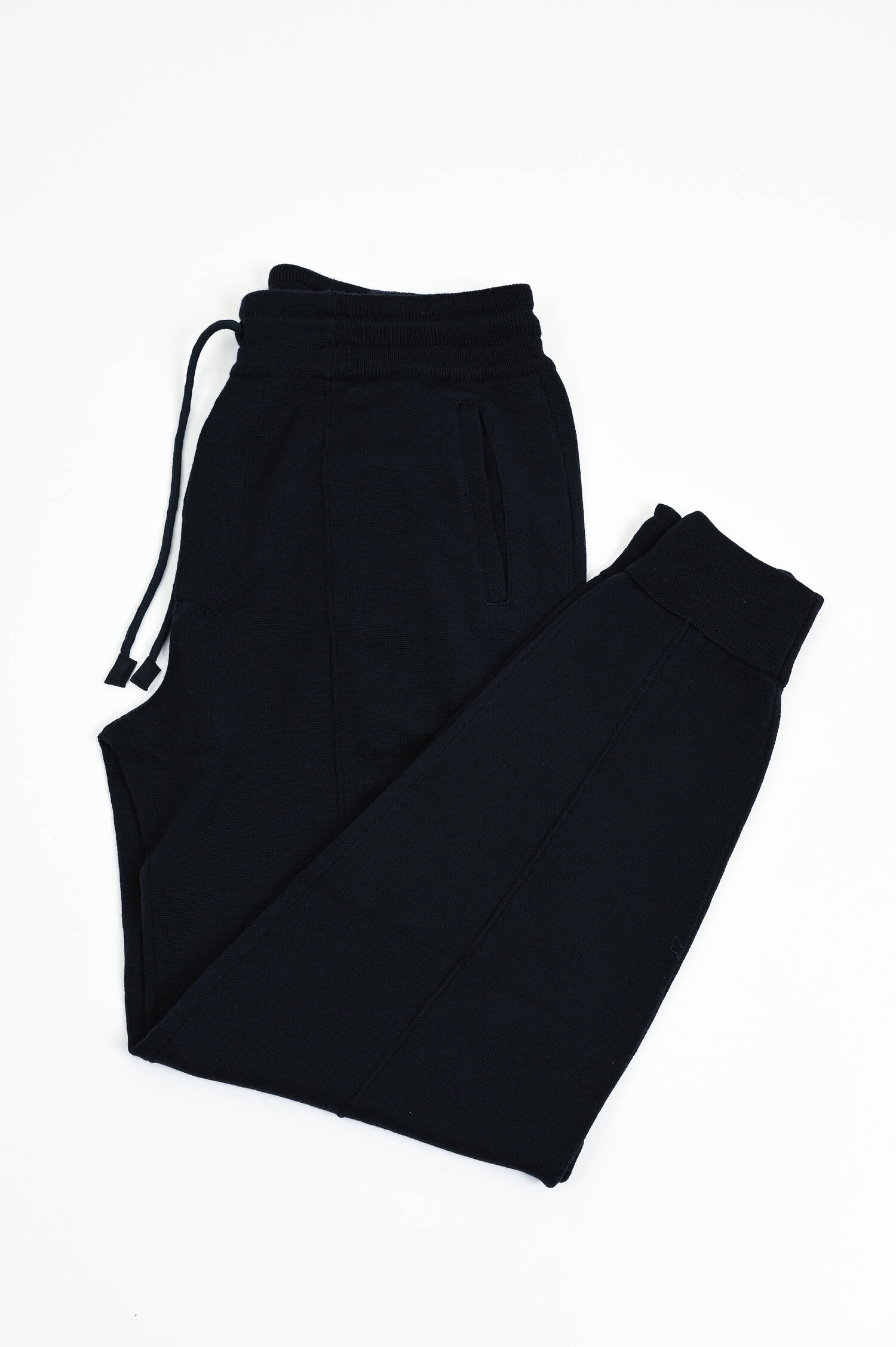 Sweatpants aus Merinowolle in Navy