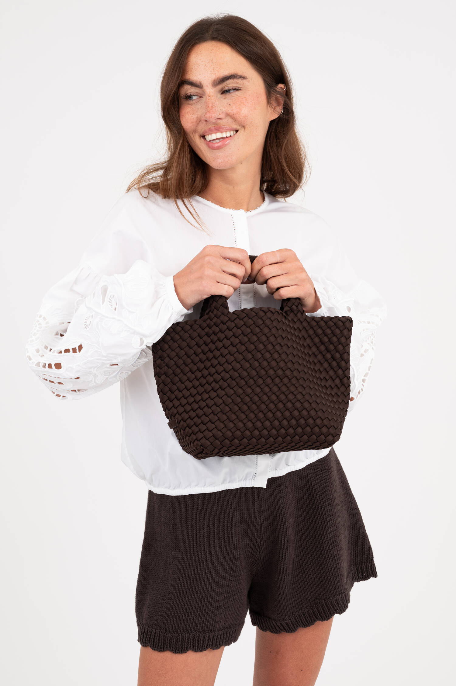 Tote ST. BARTHS SMALL mit Pouch in Dunkelbraun Tote ST. BARTHS SMALL mit Pouch in Dunkelbraun