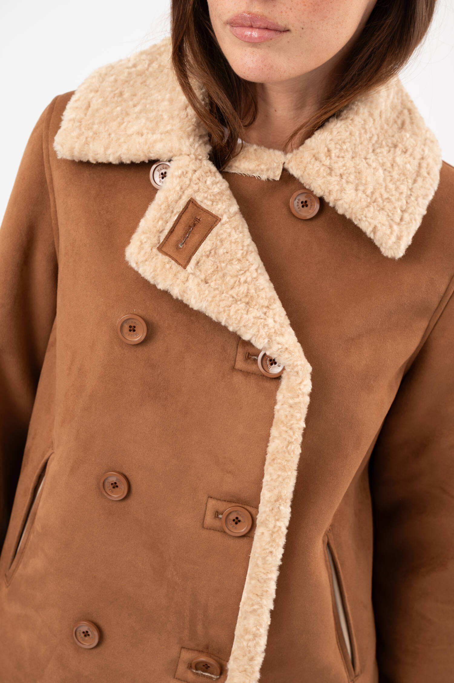 Faux-Fur-Jacke in Braun/Beige Faux-Fur-Jacke in Braun/Beige