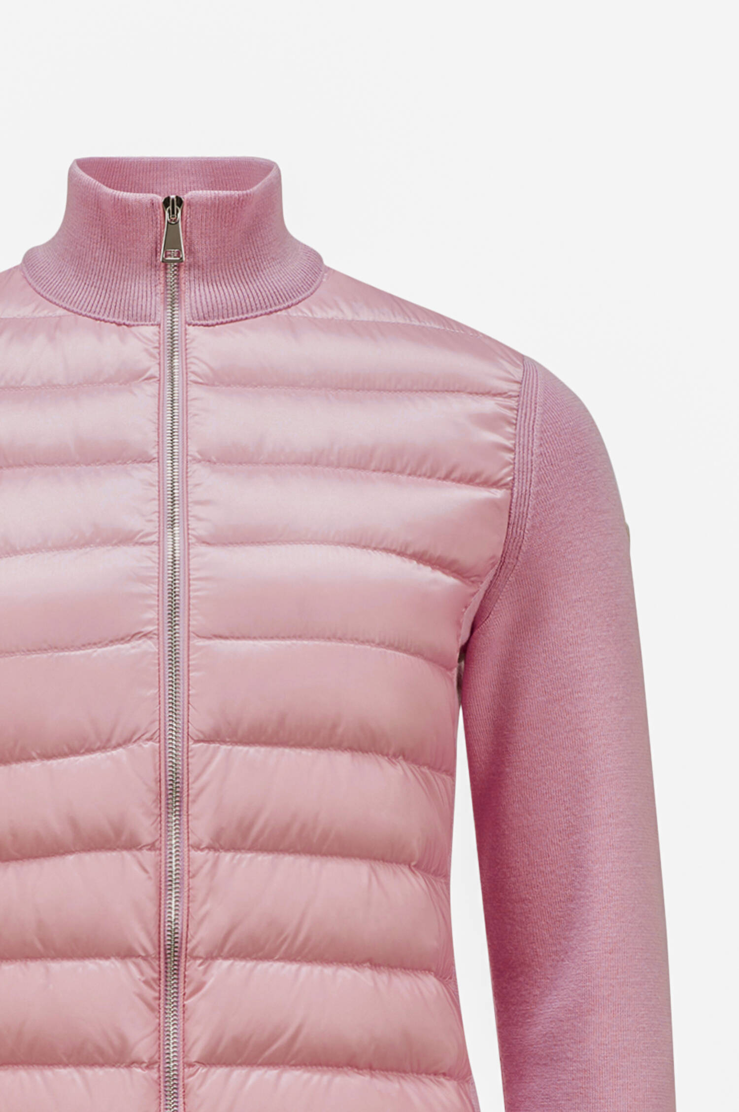 Hybrid Strickjacke in Rosa