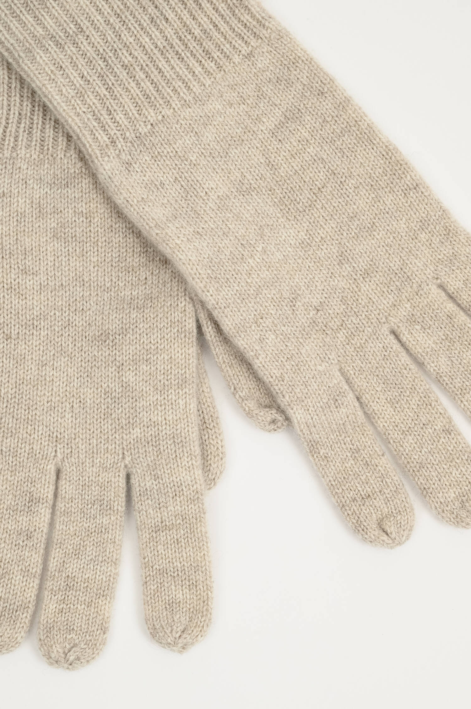 Cashmere Handschuhe in Hellbeige