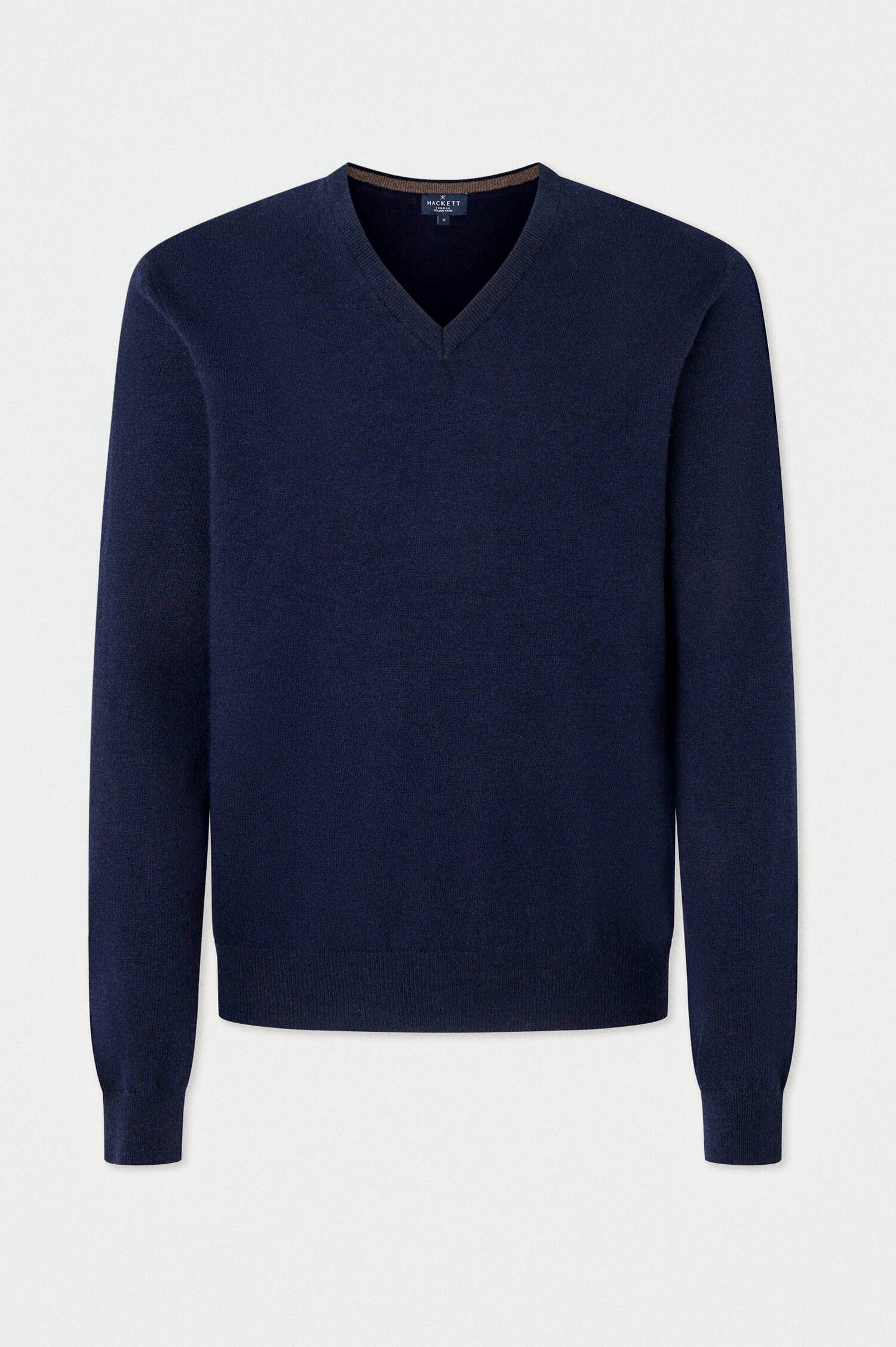Wollmix V-Neck Pullover in Navy