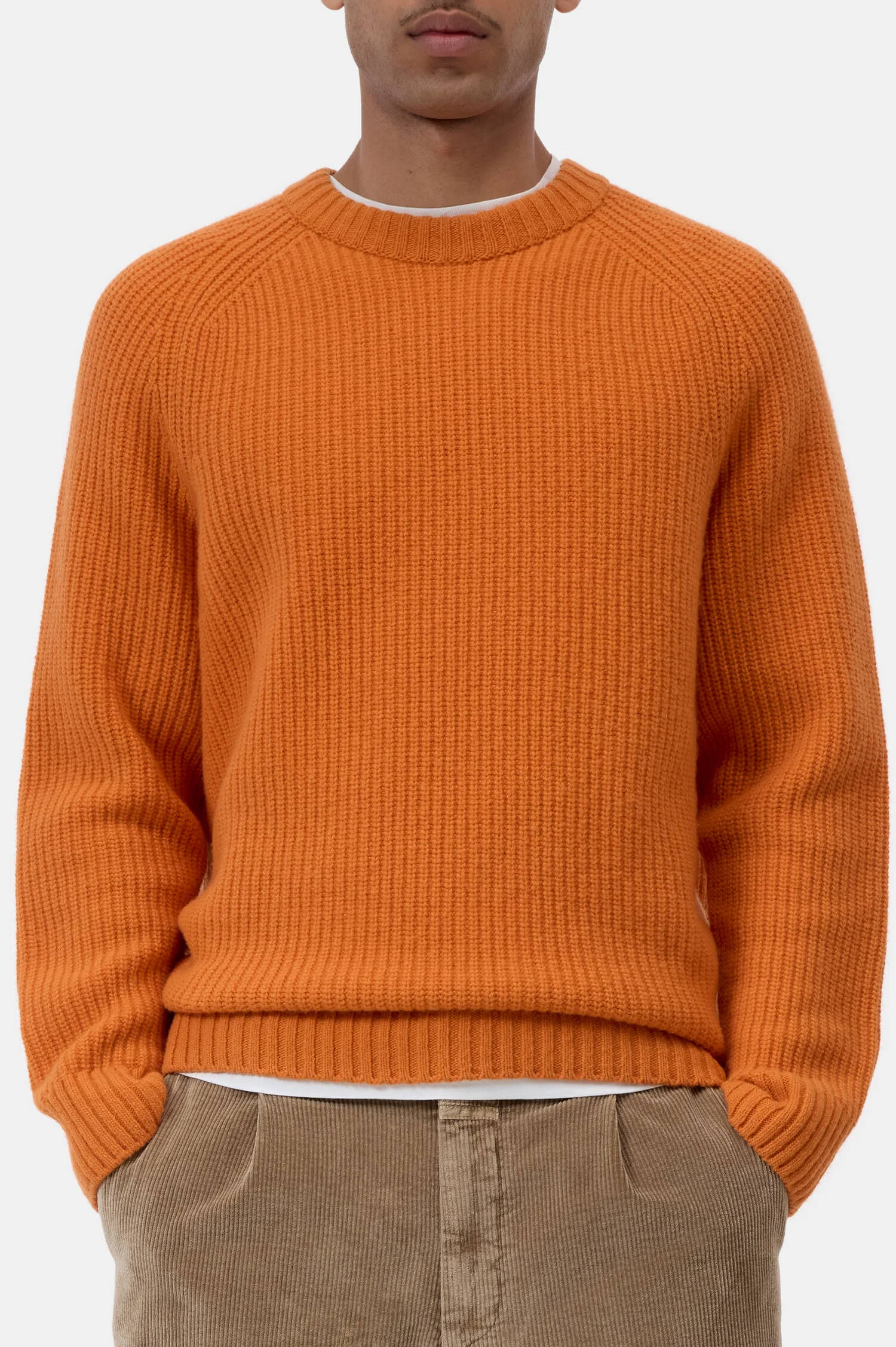 Wollpullover in Orange
