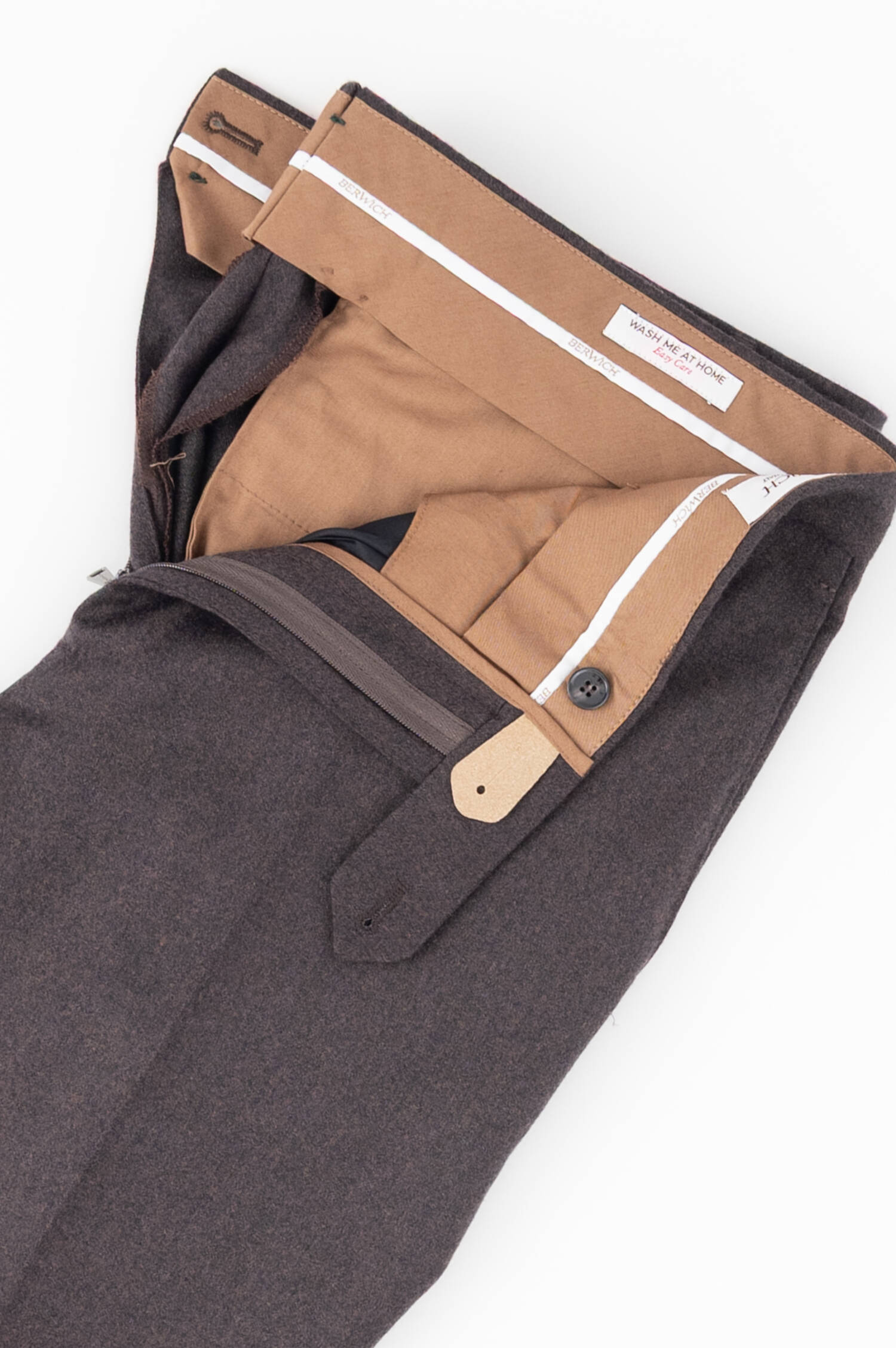 Flannel-Chinohose in Braun meliert Flannel-Chinohose in Braun meliert