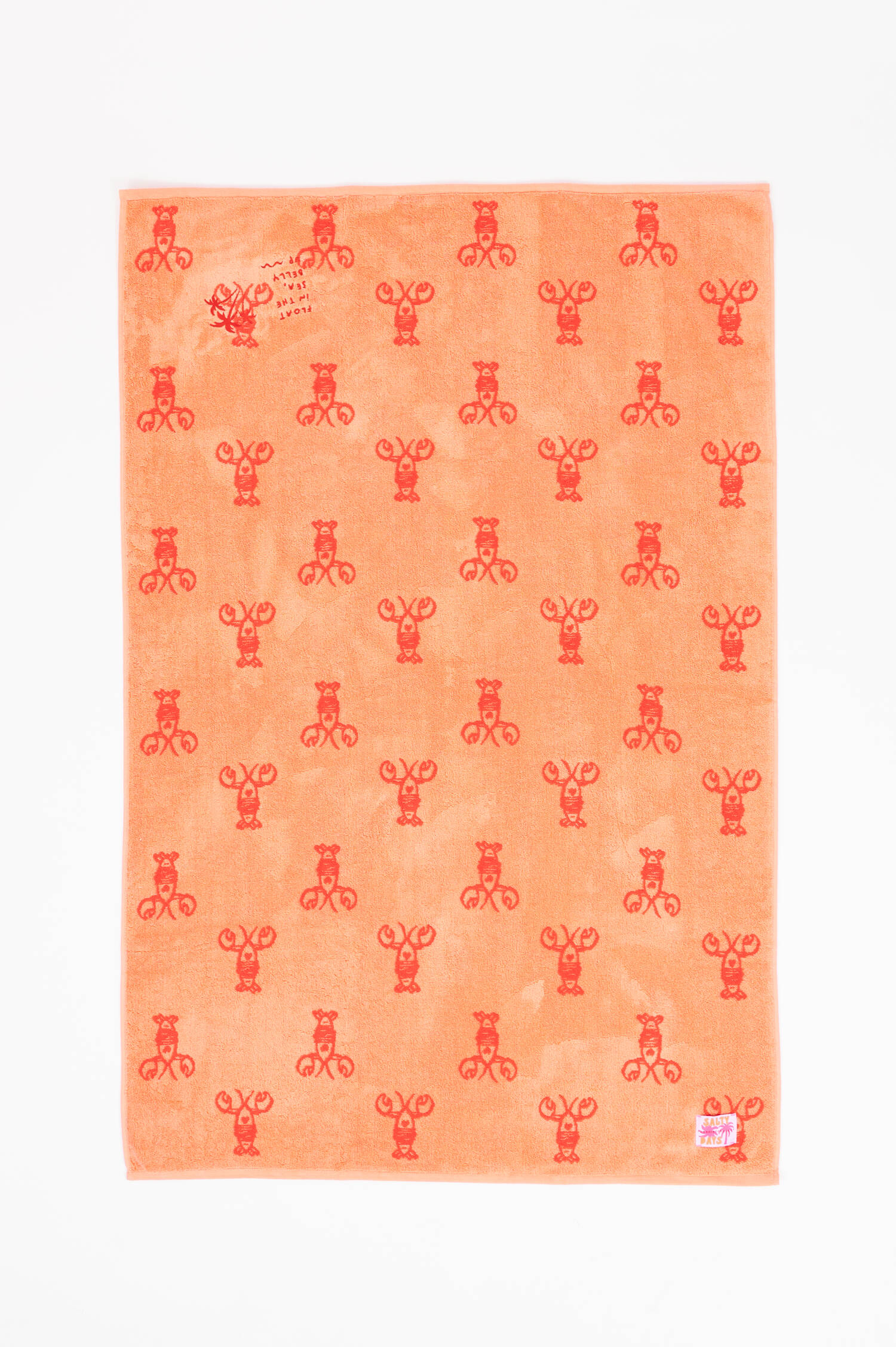 Frottee Strandtuch in Orange