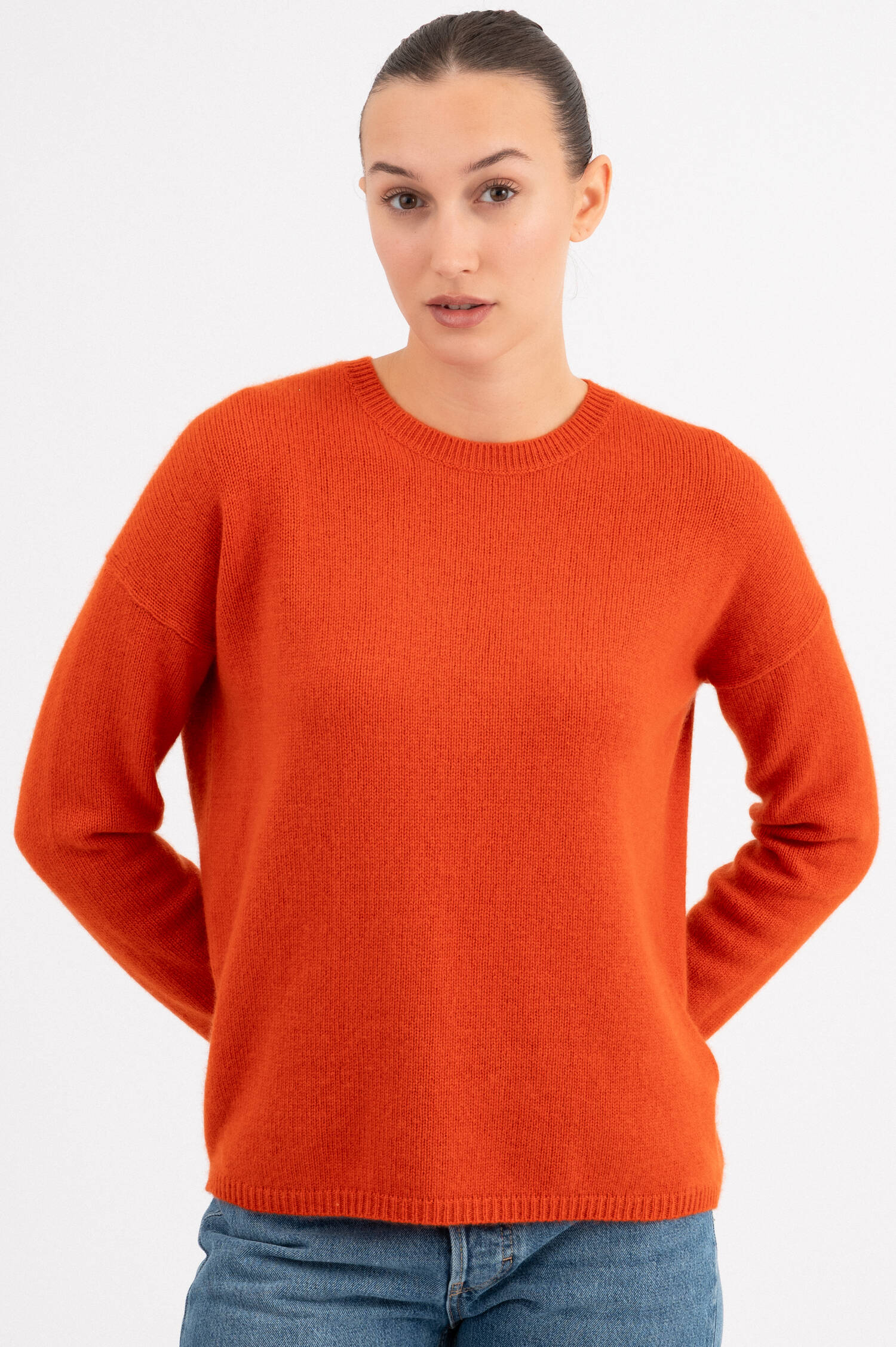 Cashmere Pullover in Orange